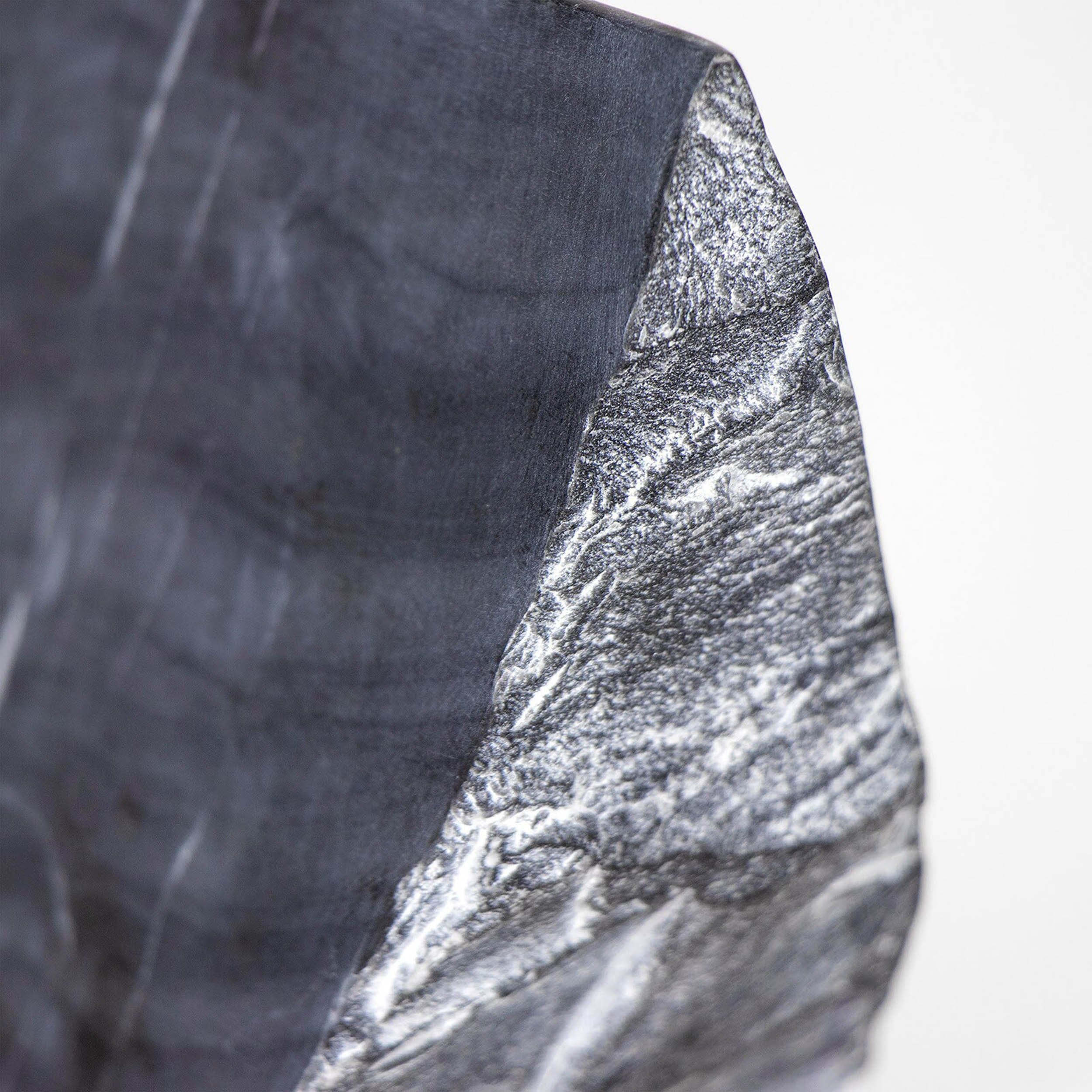 Terra Marble Sculpture, Black - Image 4