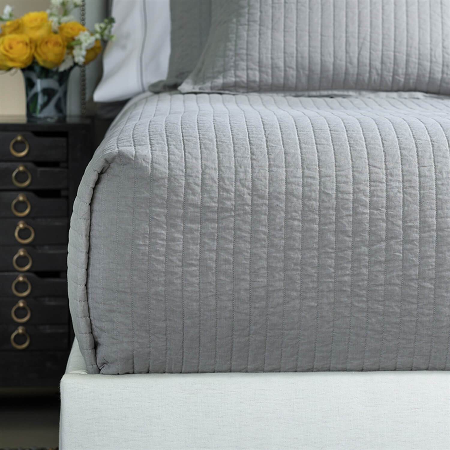 Tessa Quilted Coverlet, Grey