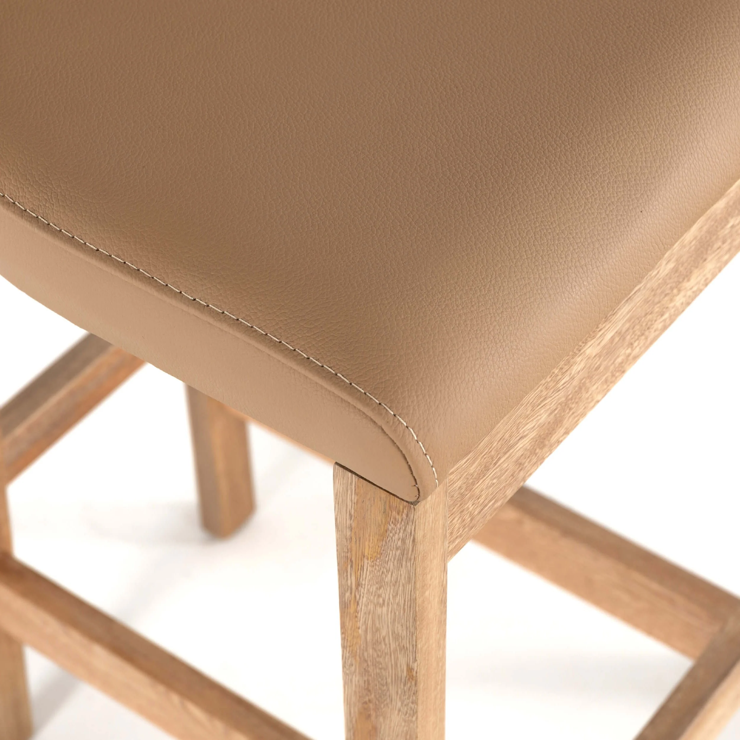 Tex Leather Bar & Counter Stool, Natural by Four Hands - Image 6