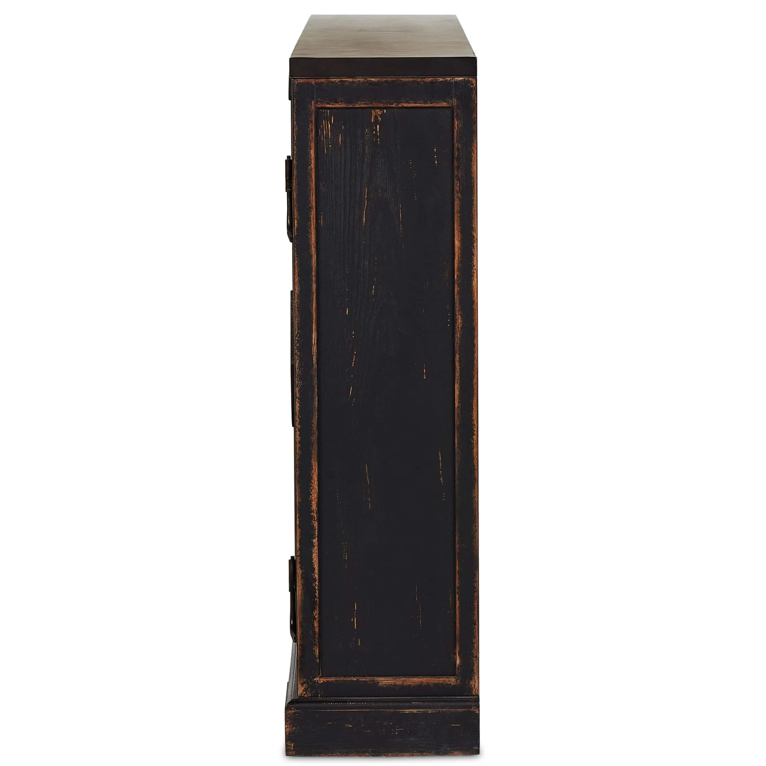 The Humptulips River Moonshine Cabinet, Distressed Burnt Black by Four Hands - Image 3