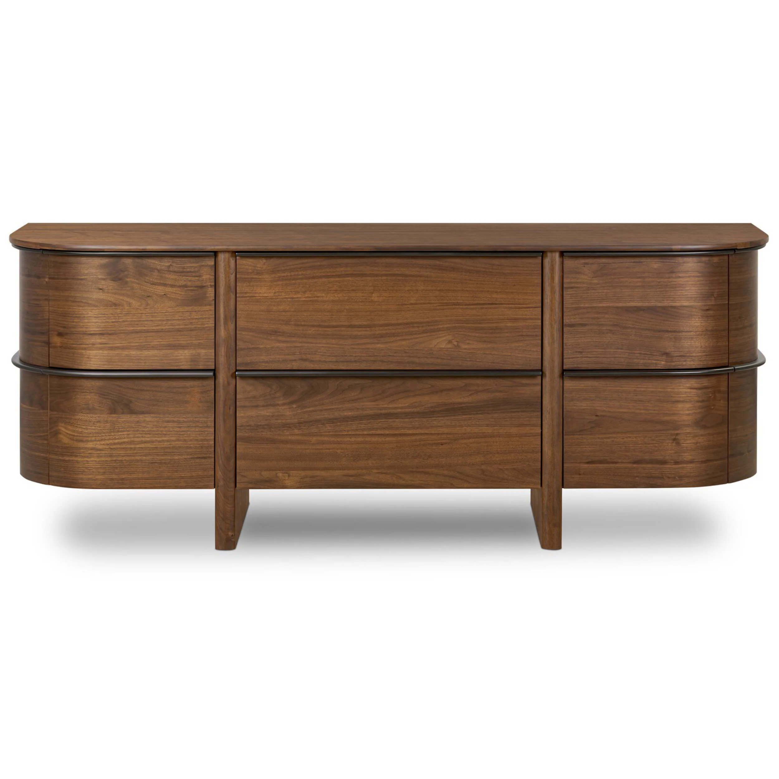Theo 6 Drawer Dresser, Dark Brown Walnut by Four Hands - Image 2