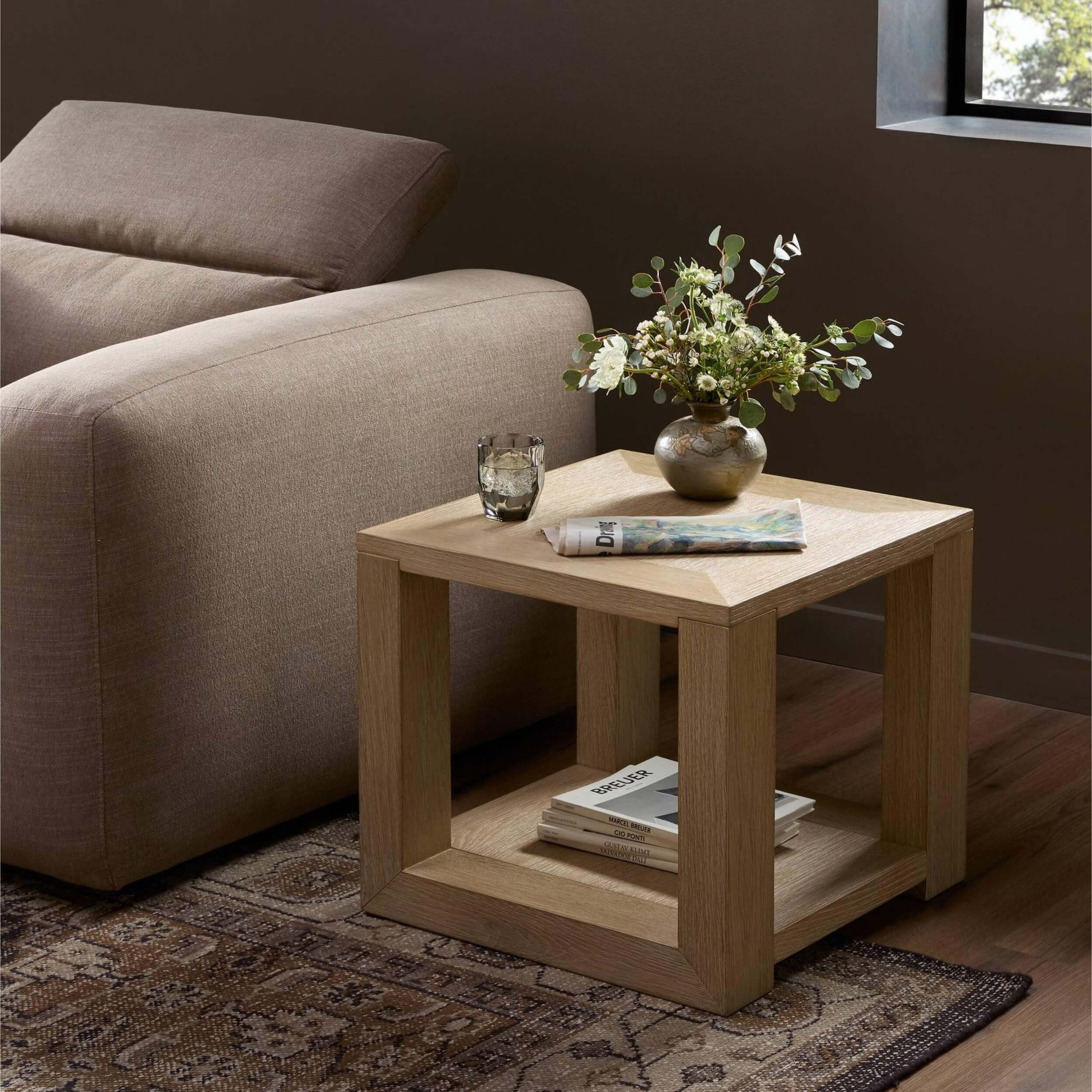 Thomas End Table, Bleached Oak by Four Hands - Image 7