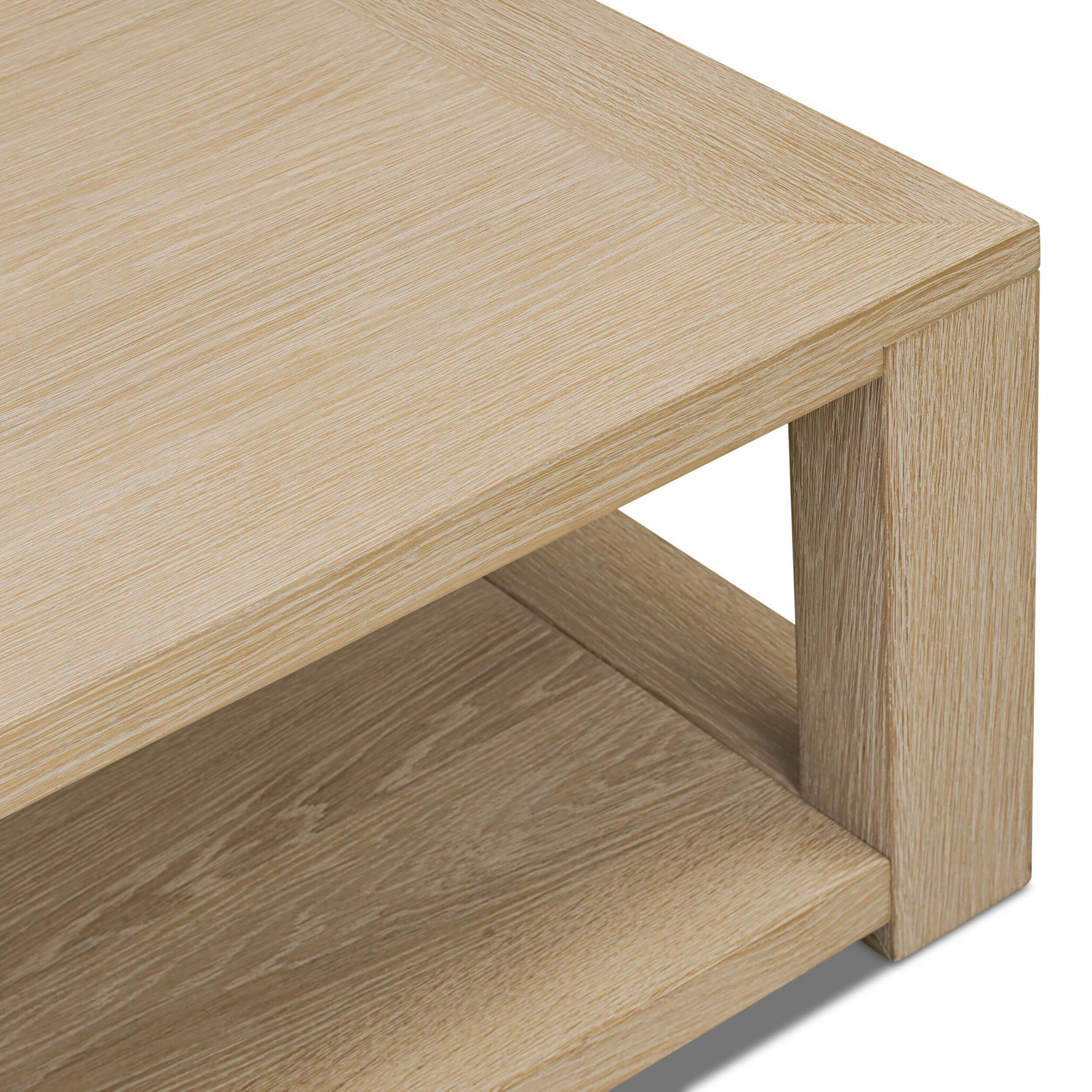 Thomas Square Coffee Table, Bleached Oak by Four Hands - Image 4