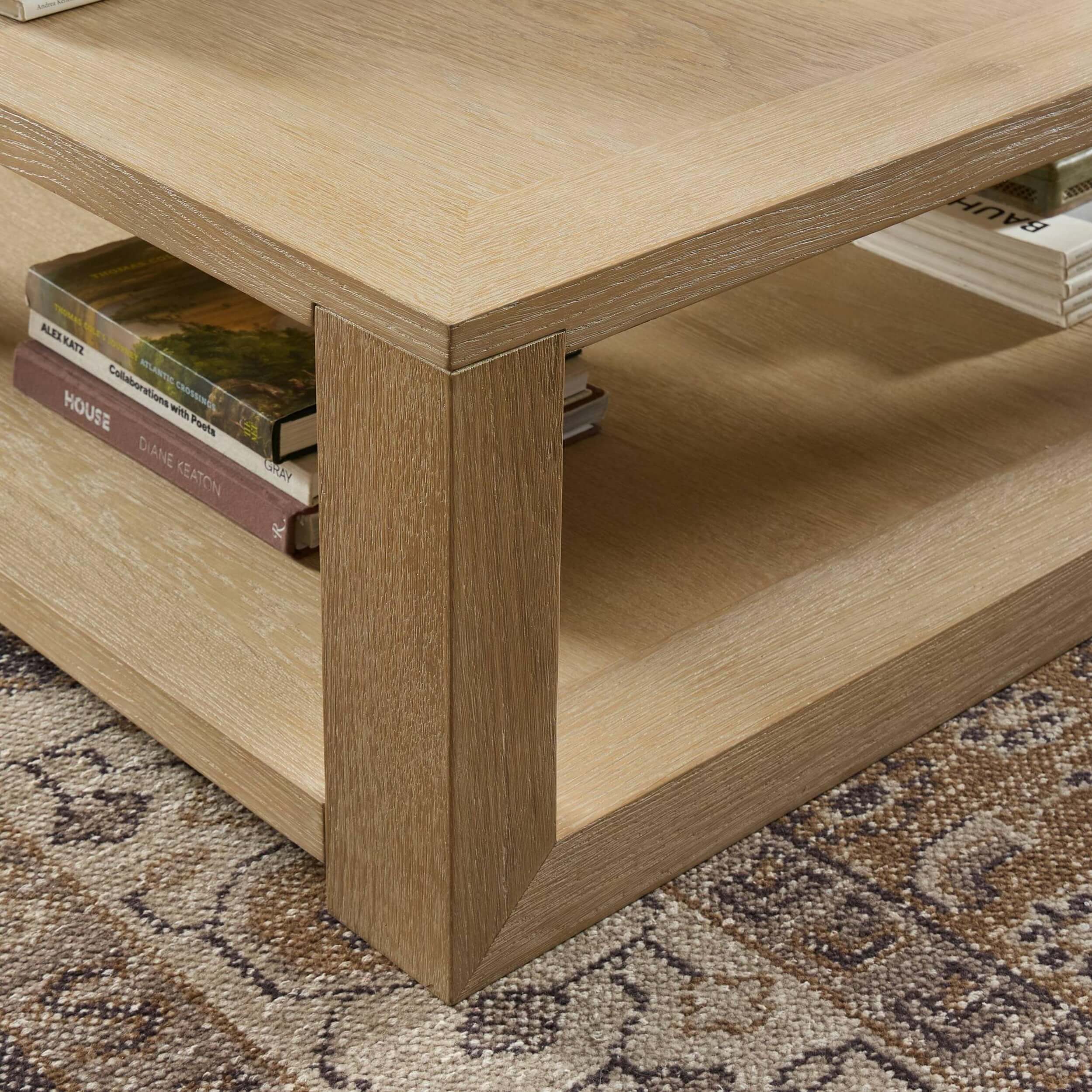 Thomas Square Coffee Table, Bleached Oak by Four Hands - Image 6