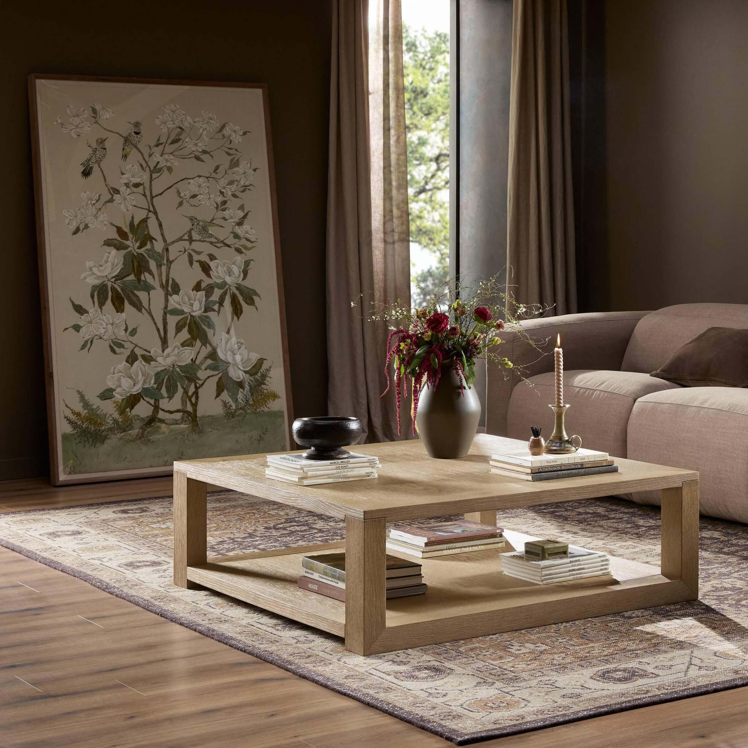 Thomas Square Coffee Table, Bleached Oak by Four Hands - Image 7