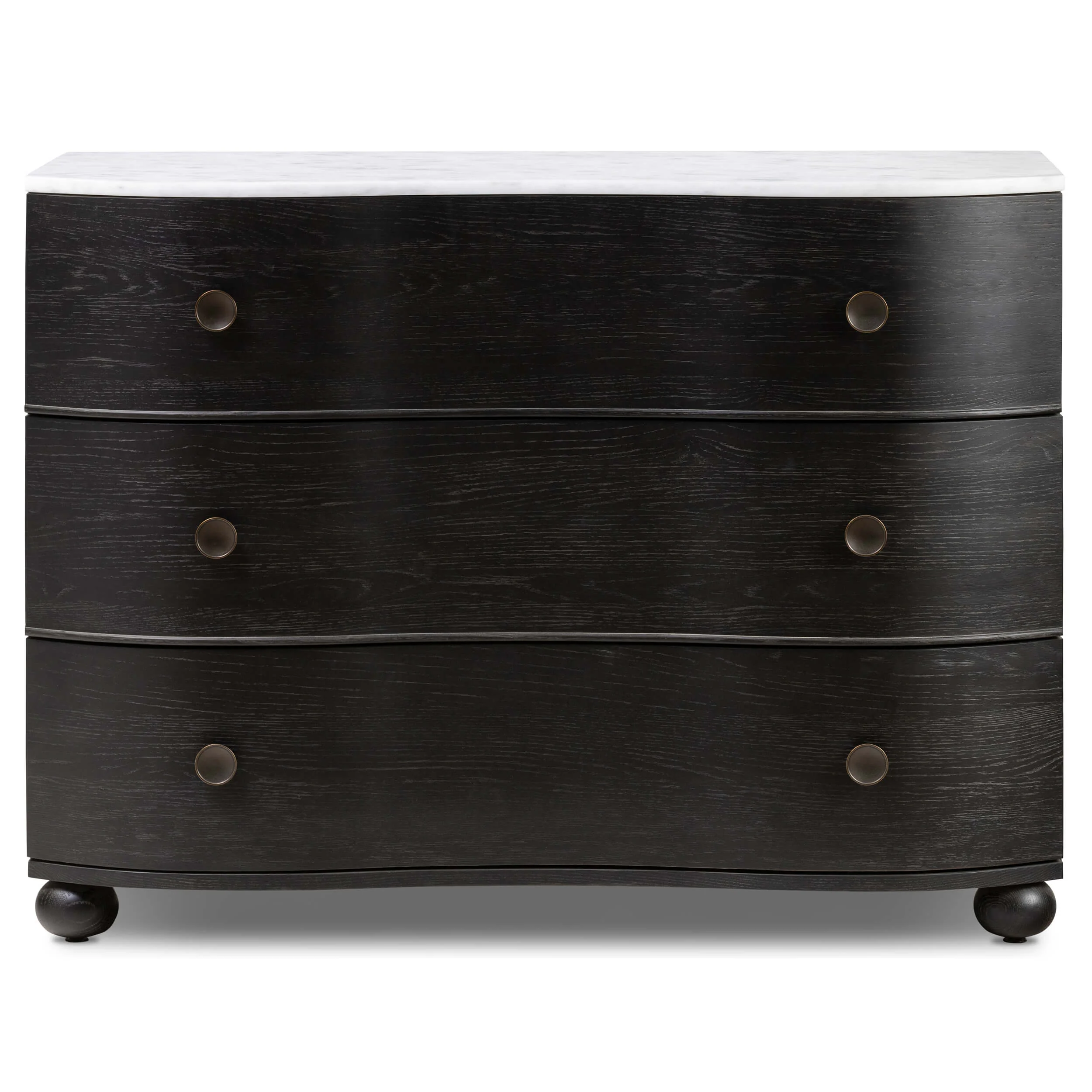 Tiago Marble Chest, Distressed Black by Four Hands - Image 3