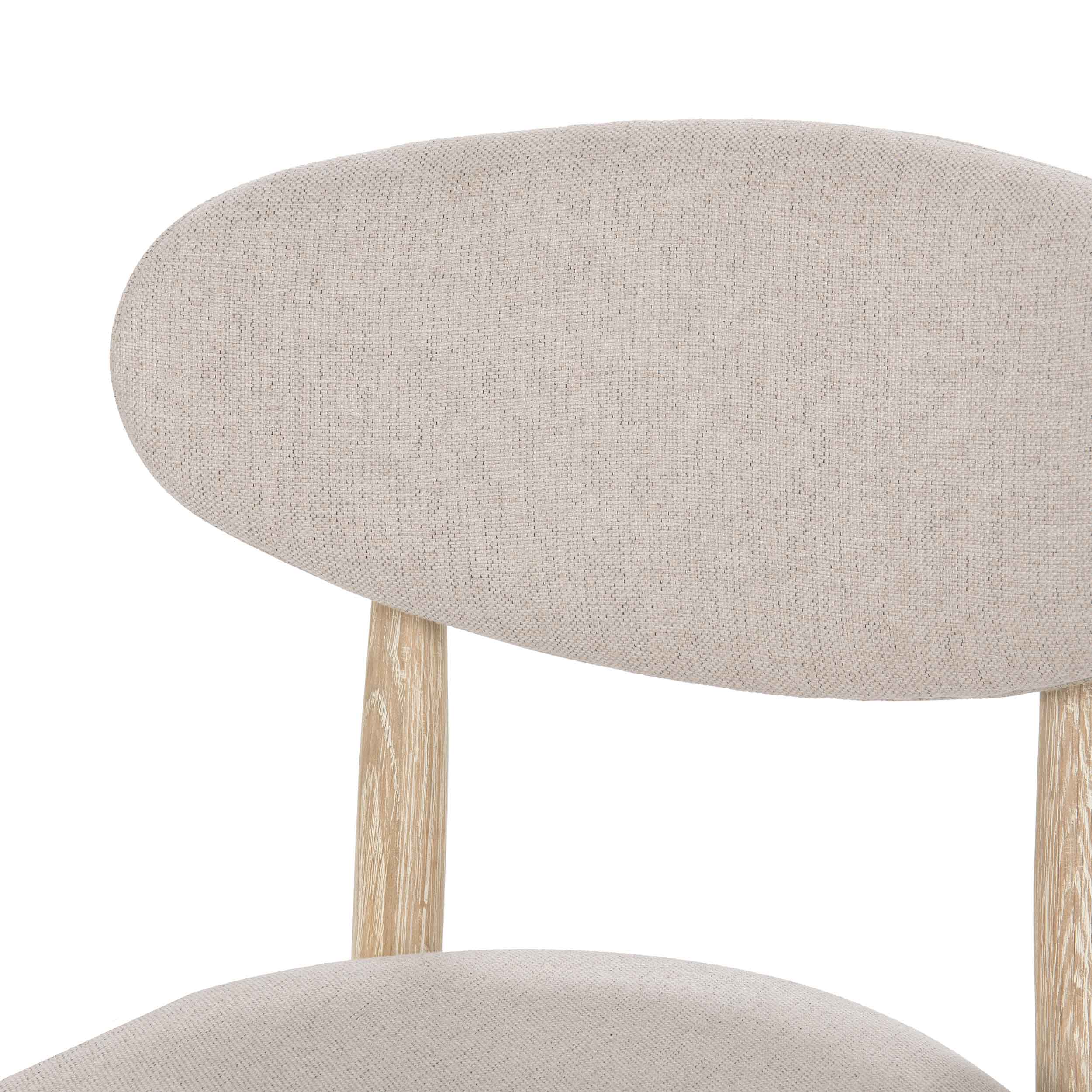 Tiber Dining Chair Set of 2, Cream Washed - Image 6