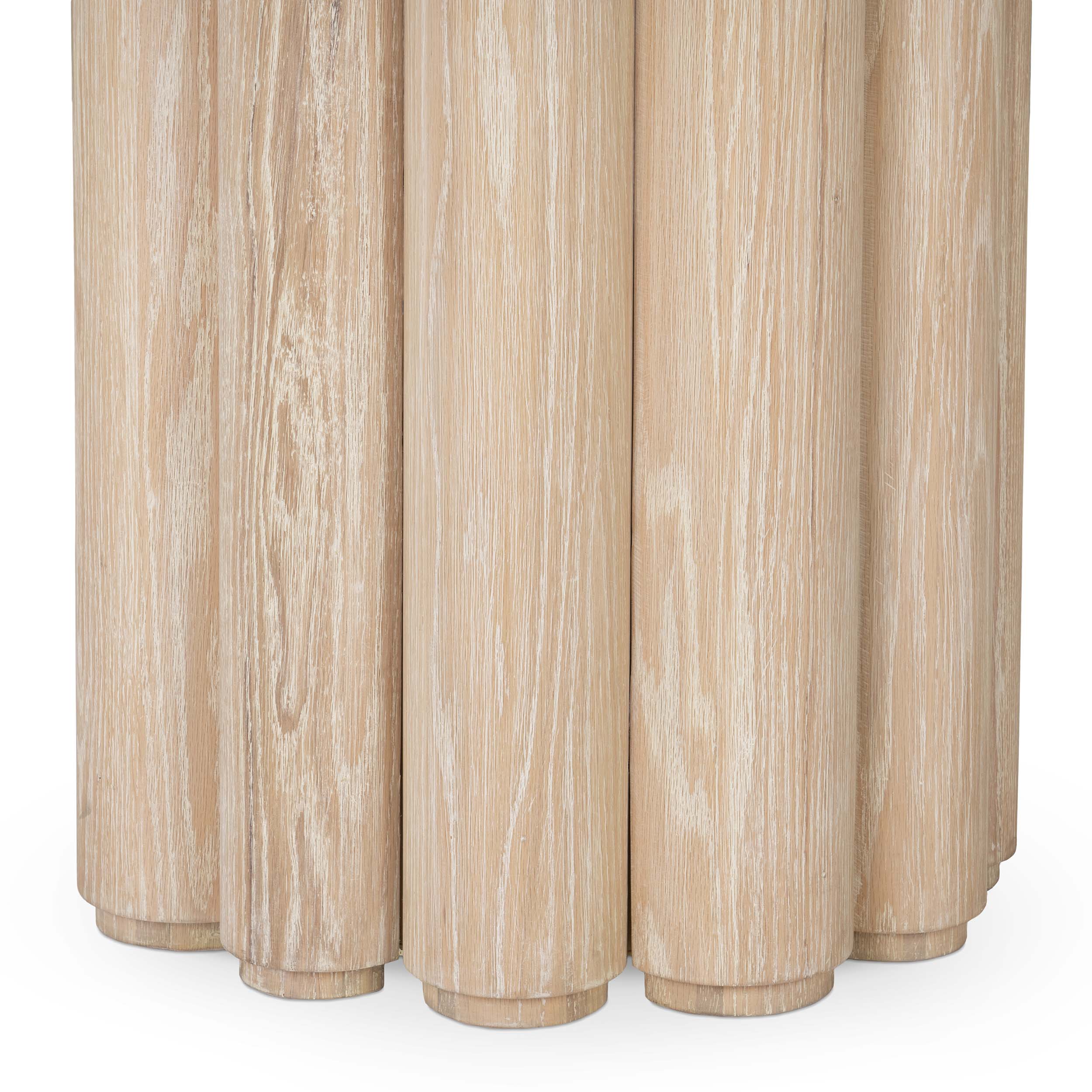 Tiber Round 55" Dining Table, Cream Washed - Image 4