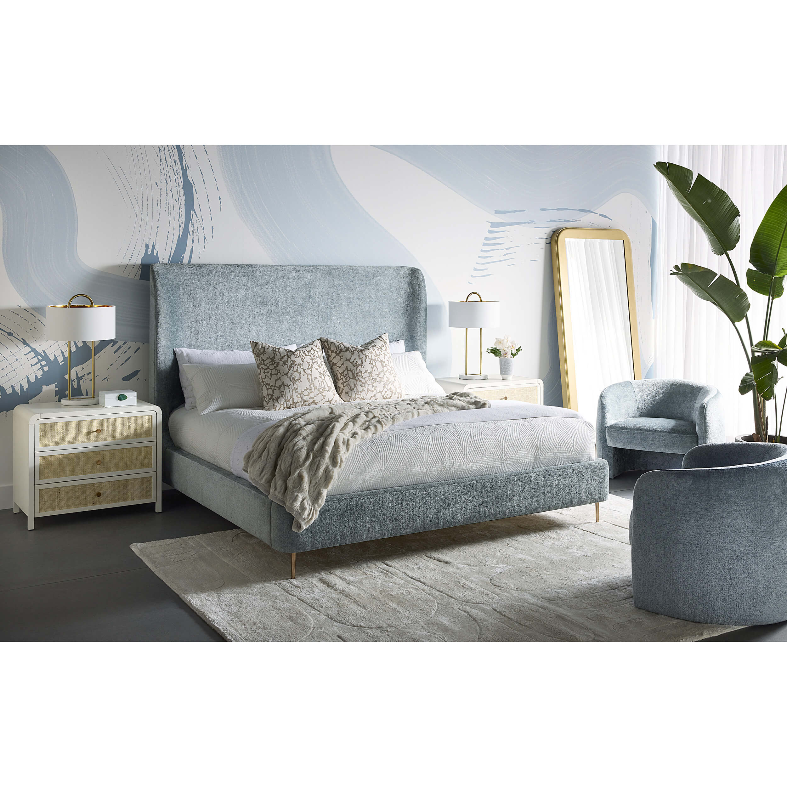 Tierra Bed, Bergen French Blue - Image 3