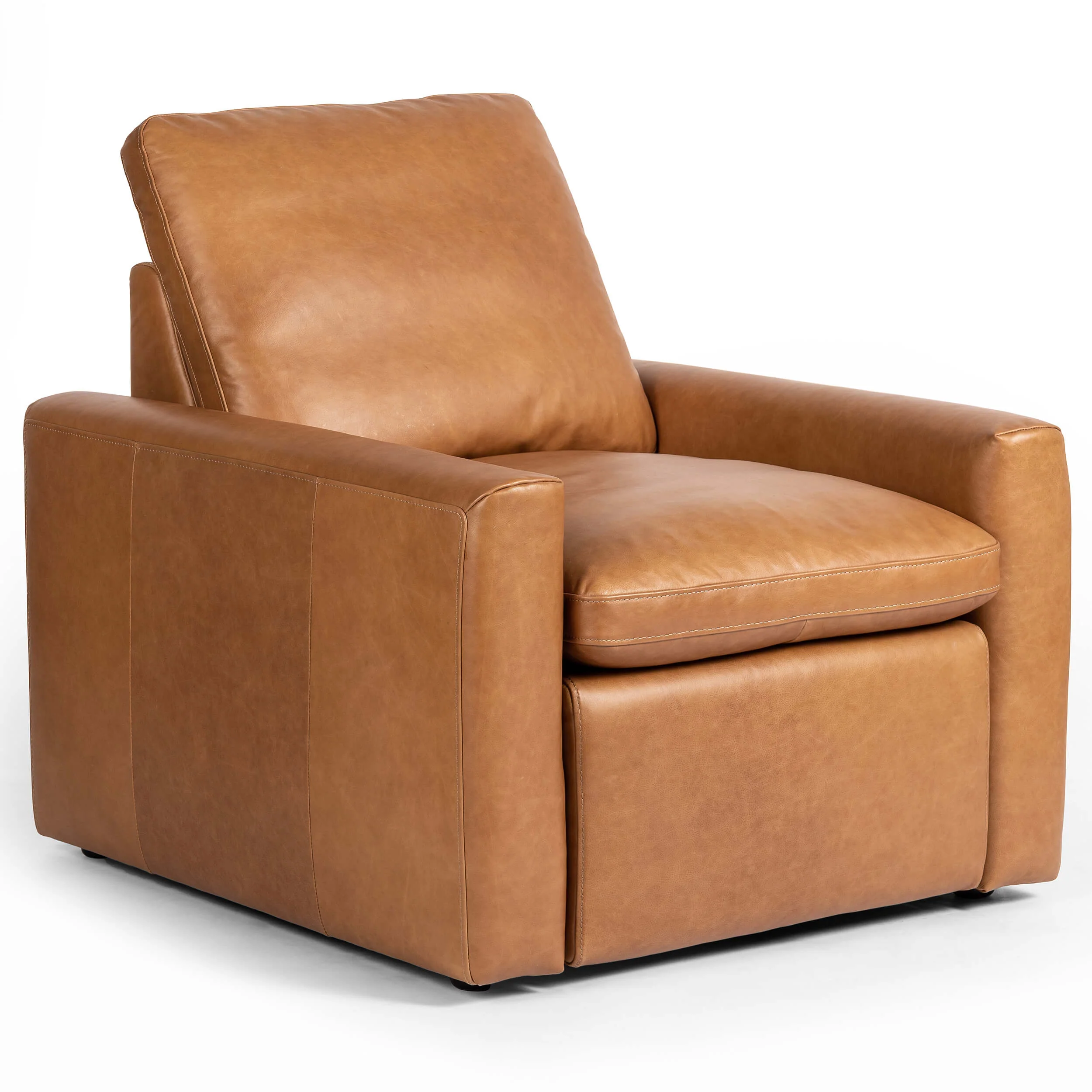 Tillery Leather Power Recliner Chair, Sonoma Butterscotch by Four Hands