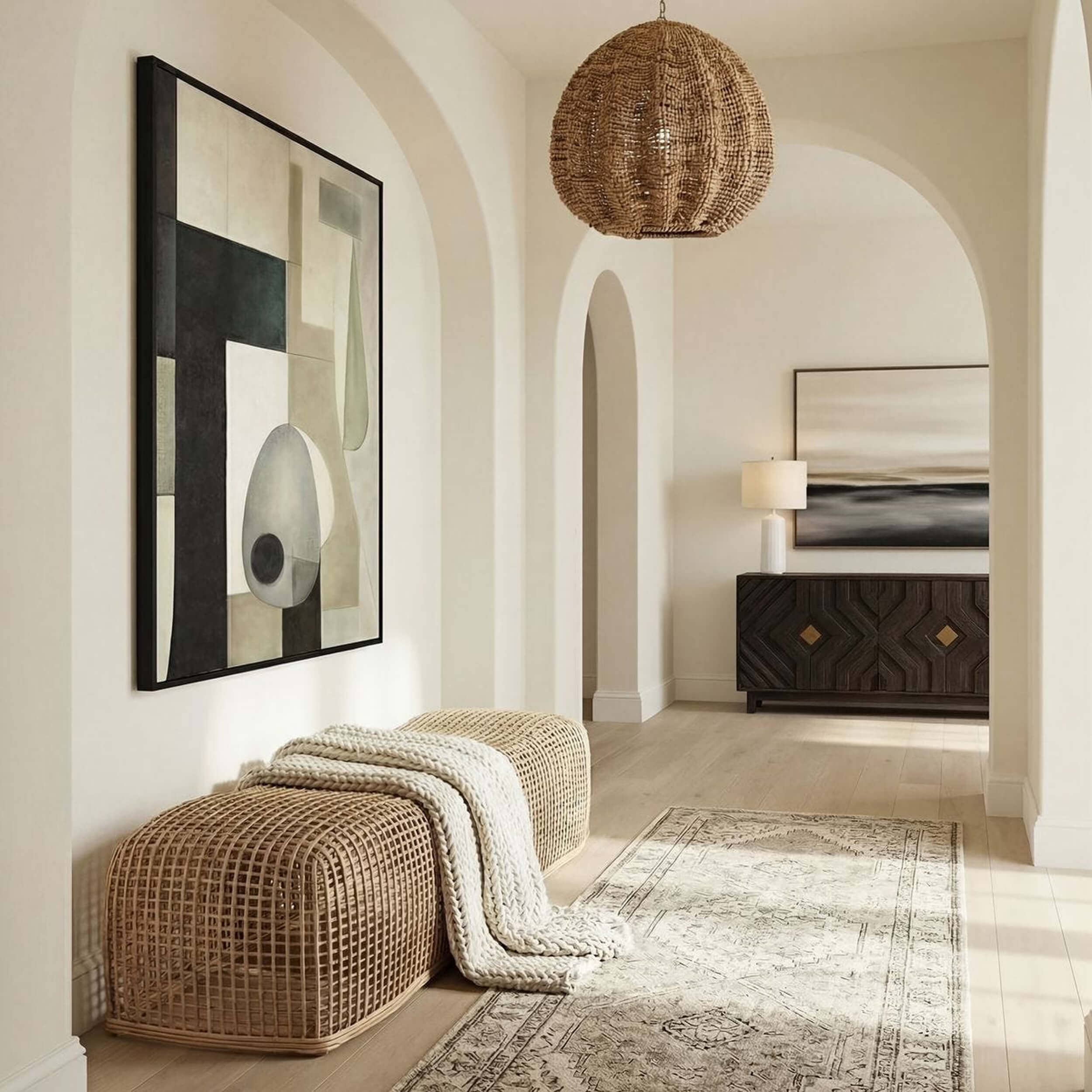Tino Bench, Natural Rattan - Image 5