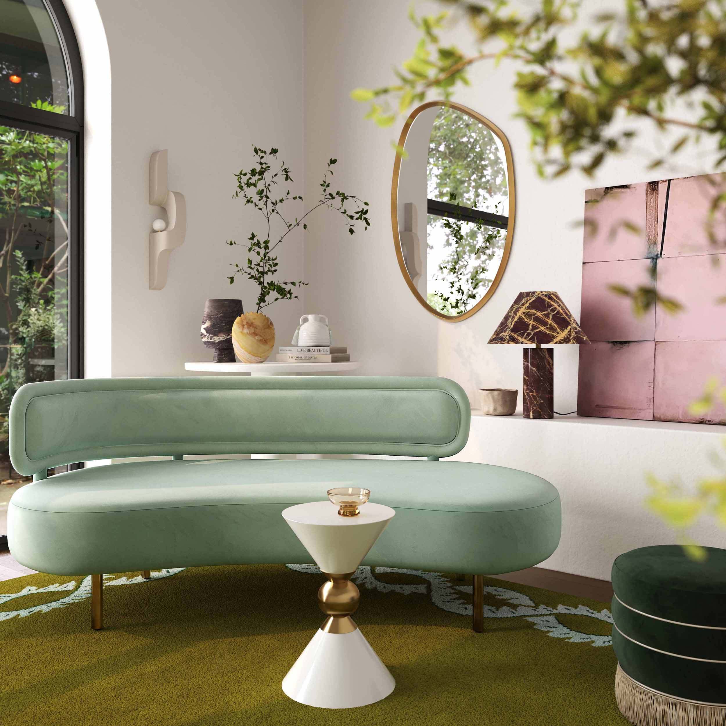 Tischa Sofa, Mint Green - Image 7