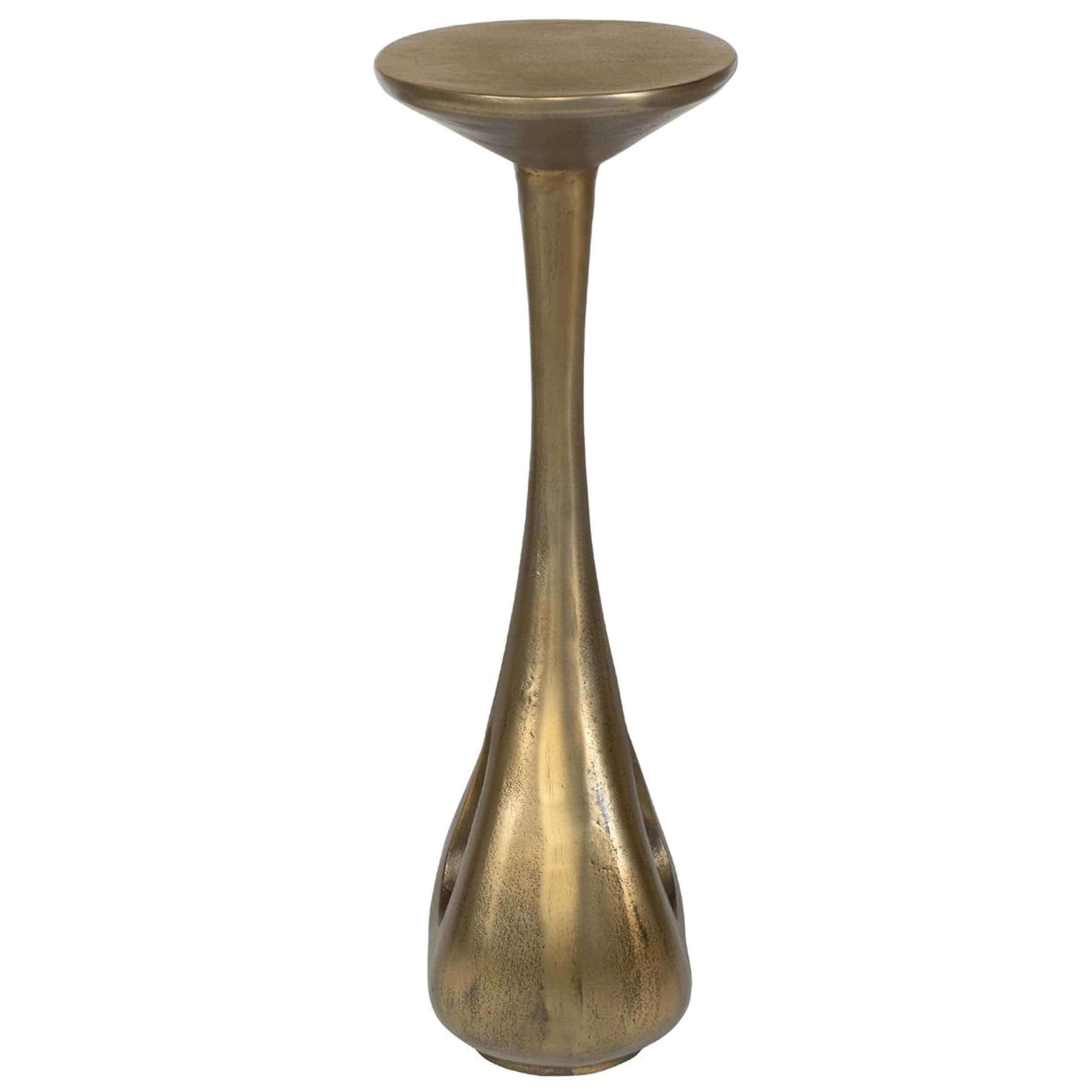 Tolstoy Accent Table, Antique Brass - Image 3