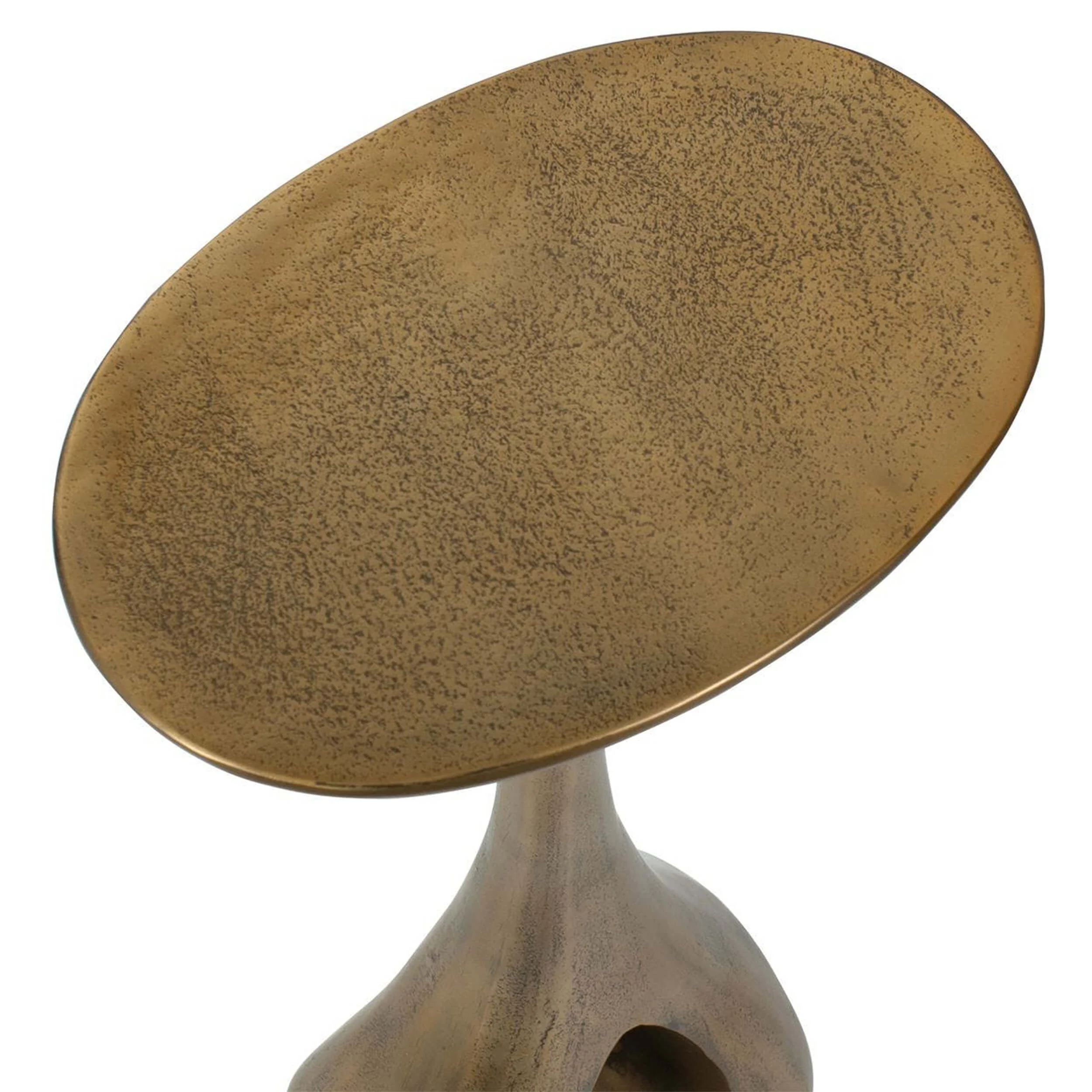 Tolstoy Accent Table, Antique Brass - Image 4