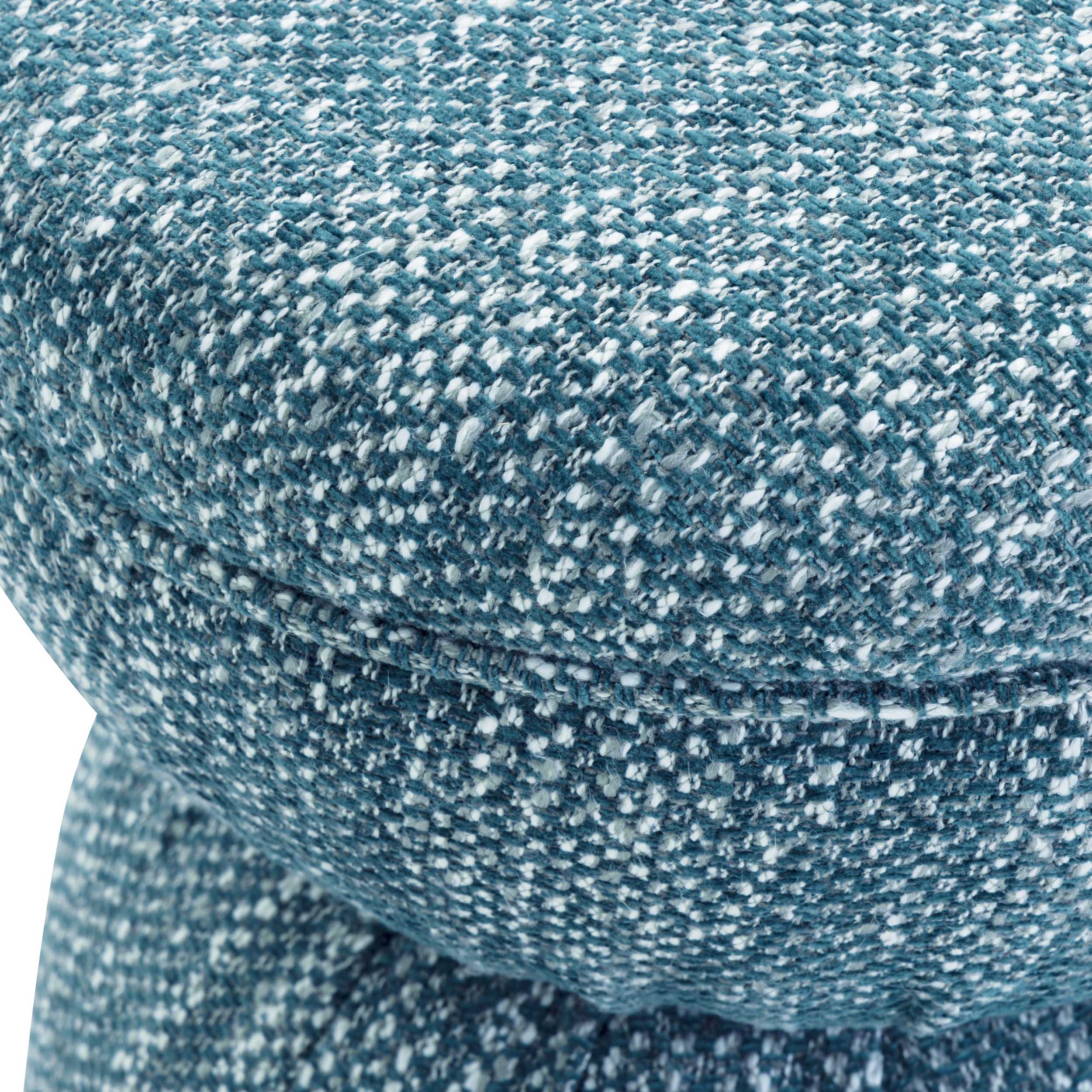 Tomlin Ruched Game Ottoman, Teal - Image 2