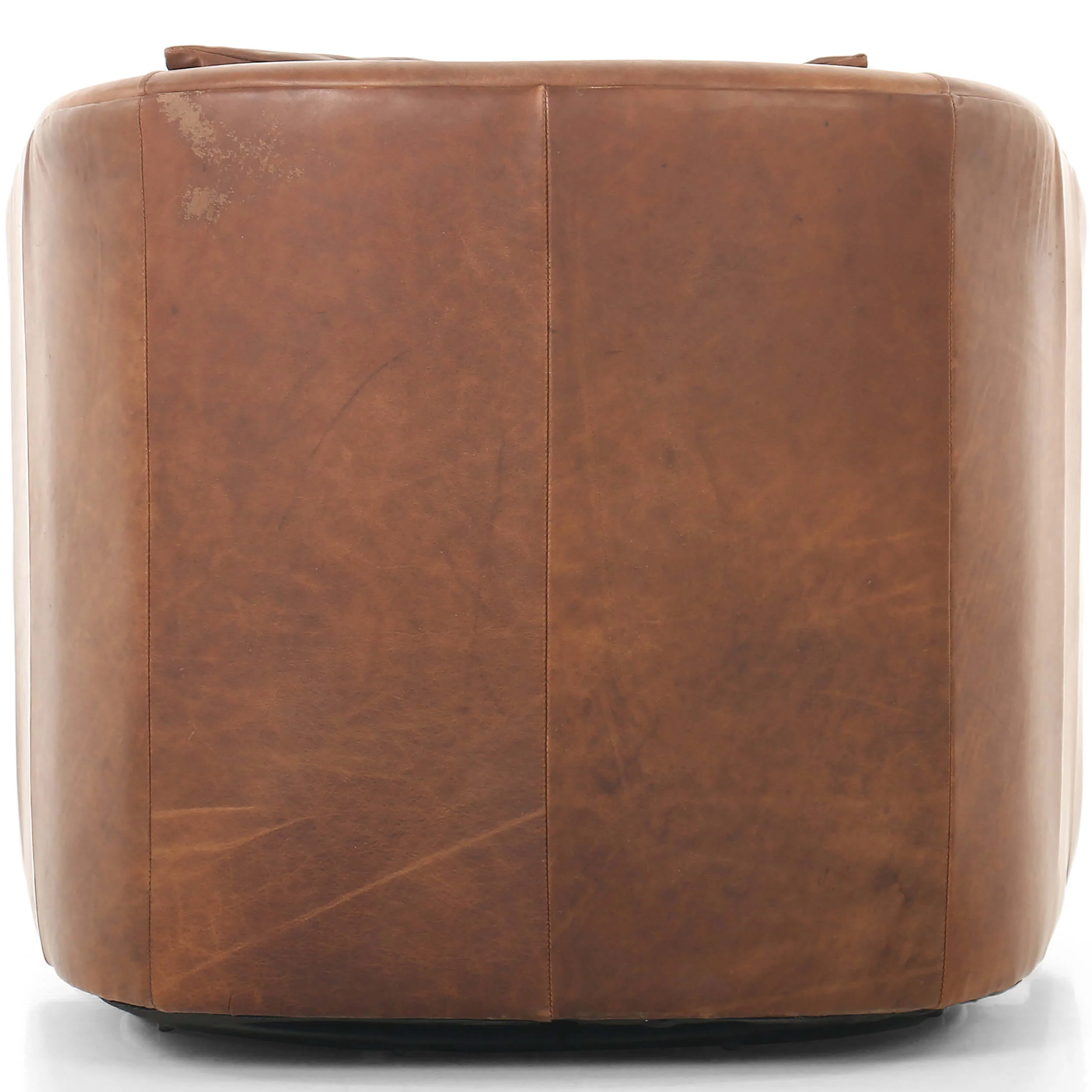Topanga Leather Swivel Chair, Heirloom Sienna by Four Hands - Image 4