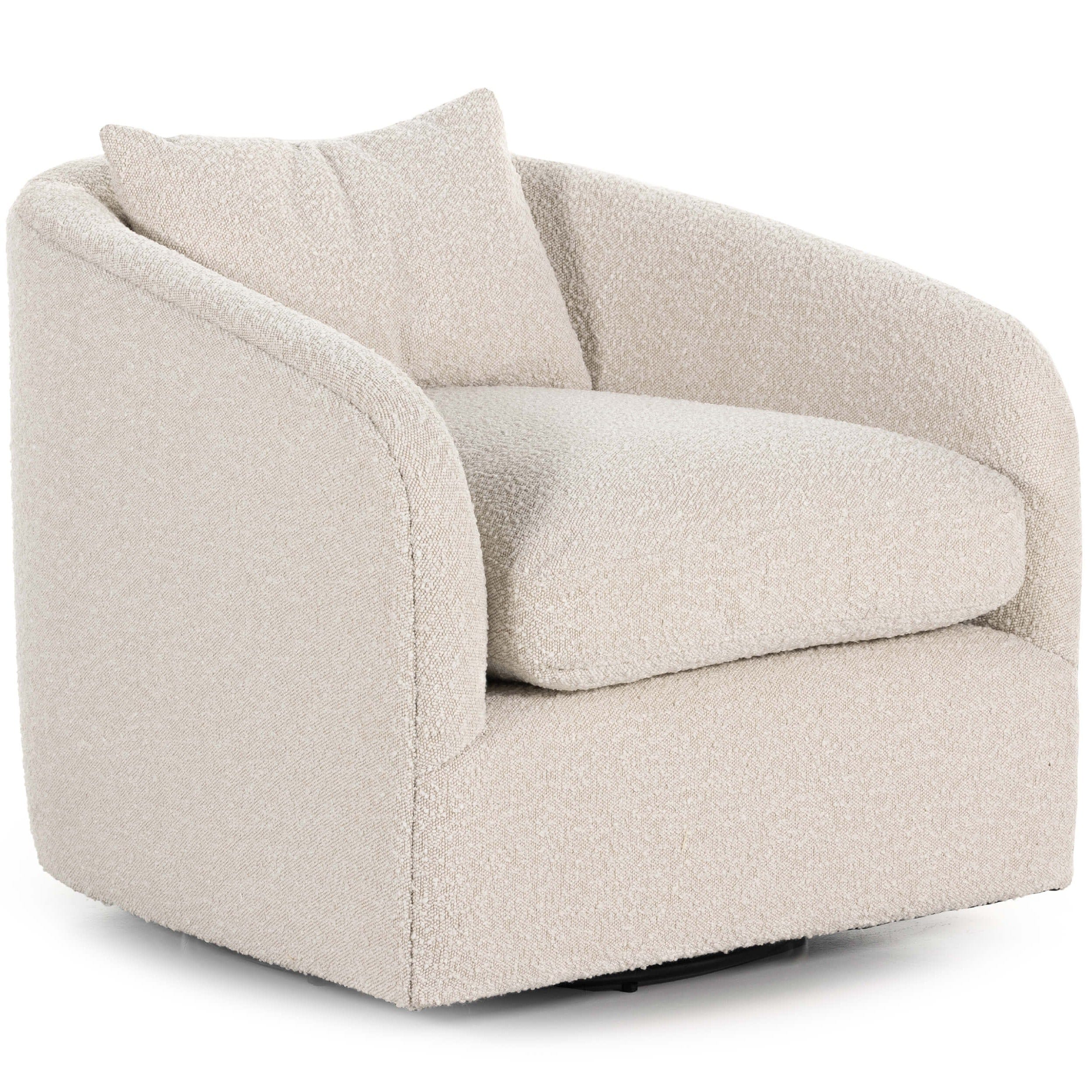 Topanga Swivel Chair, Knoll Natural by Four Hands
