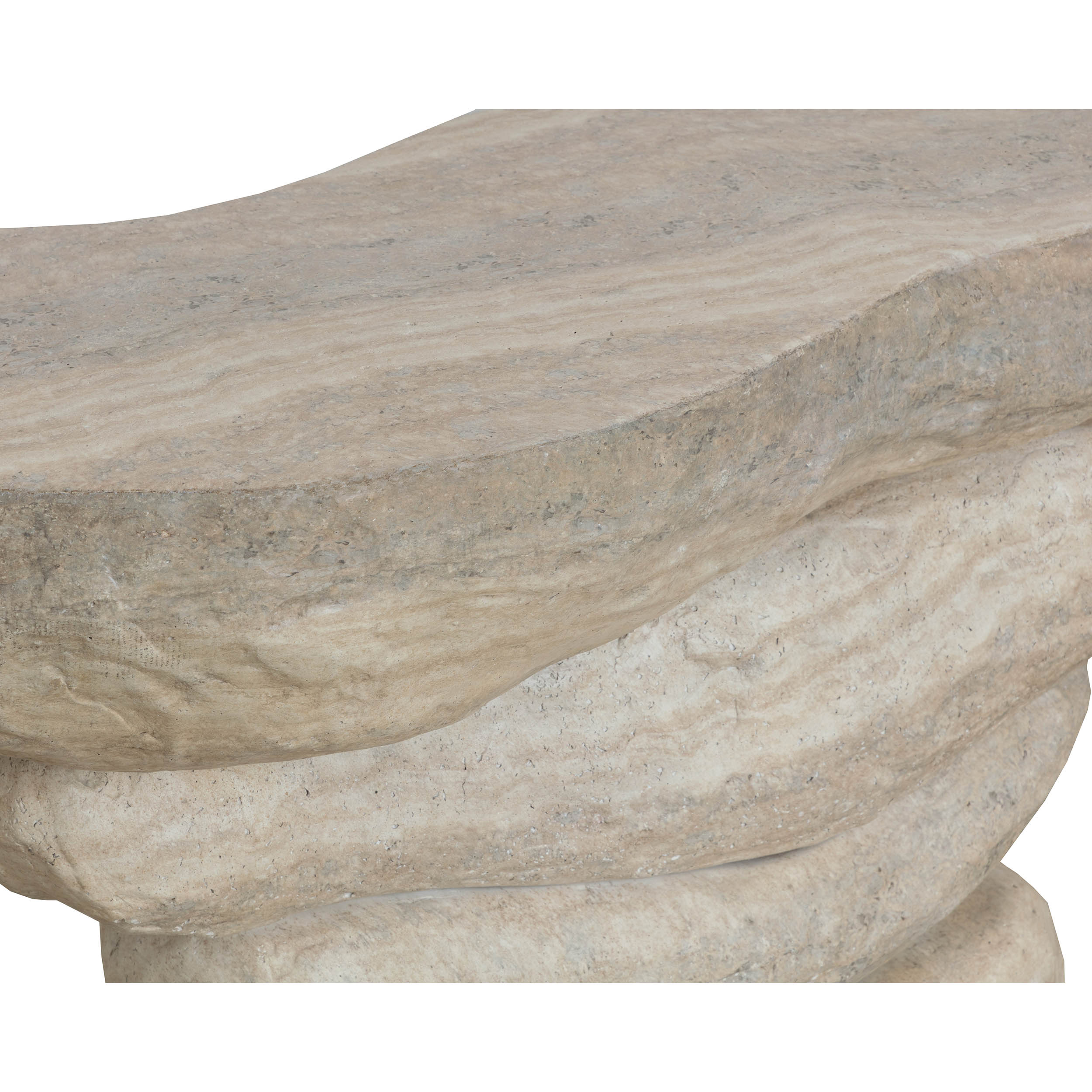 Torbay Console Table, Dune Travertine - Image 5