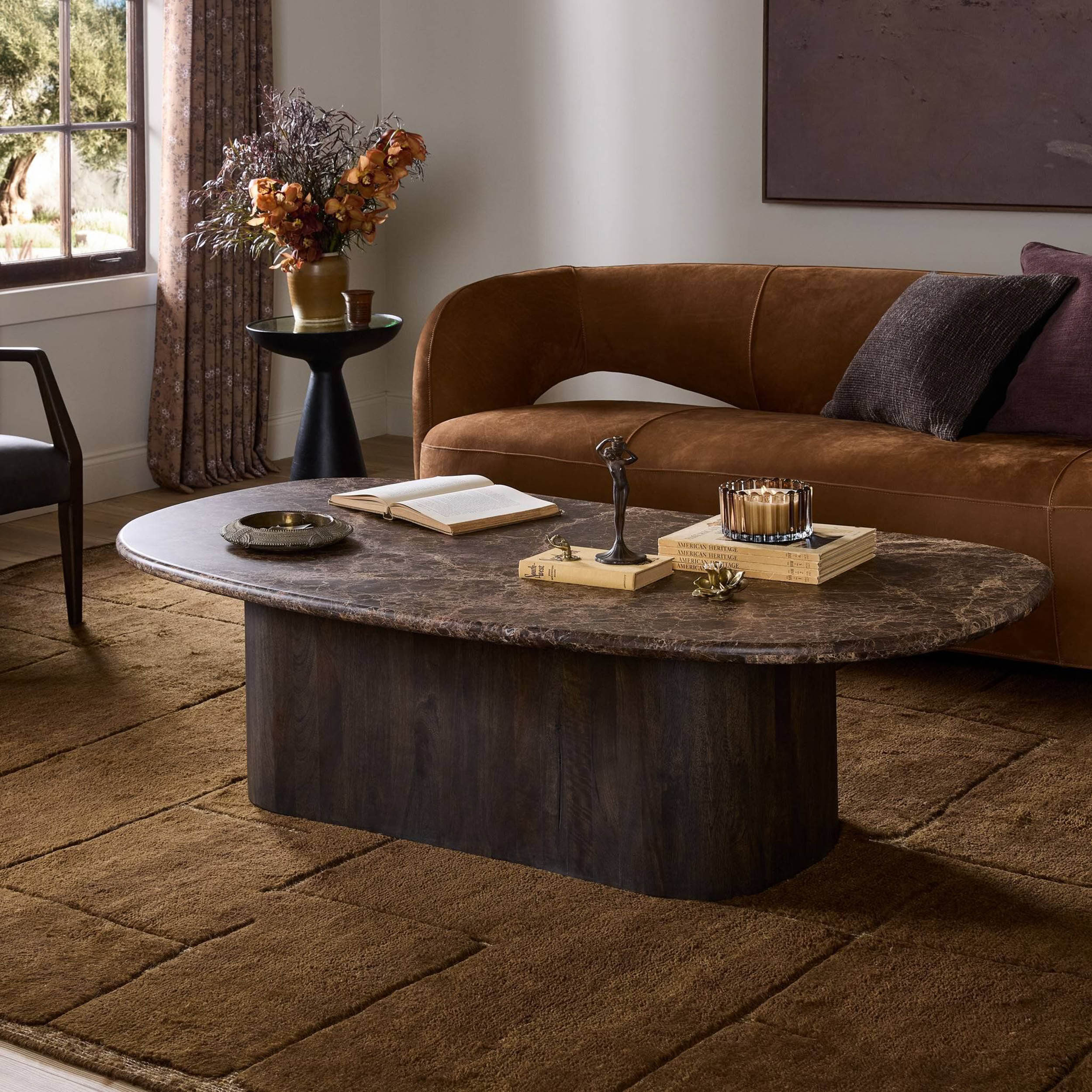 Tori Coffee Table, Brown Marble by Four Hands - Image 7