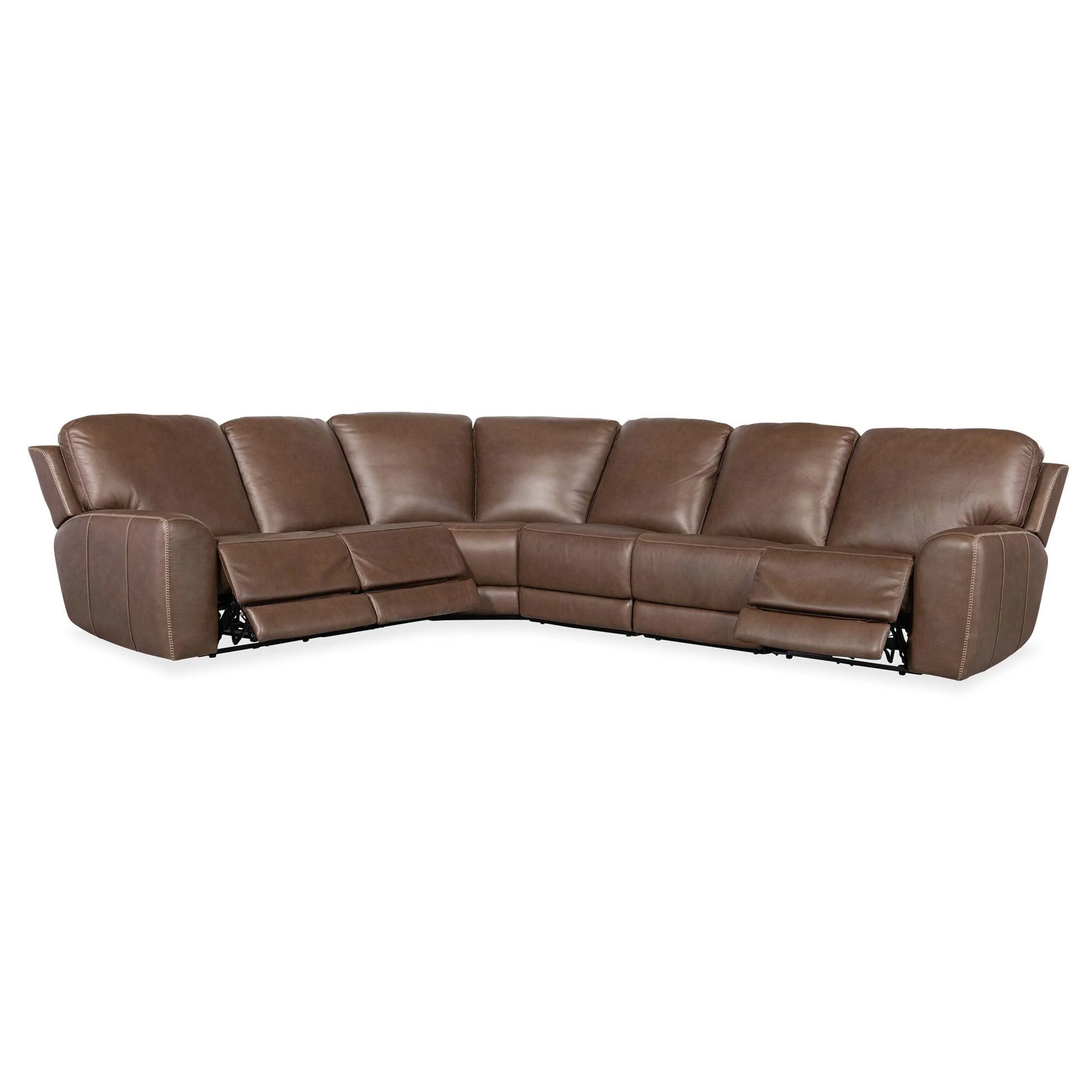 Torres 6 Piece Leather Sectional, Sorrento Mocha - Image 4