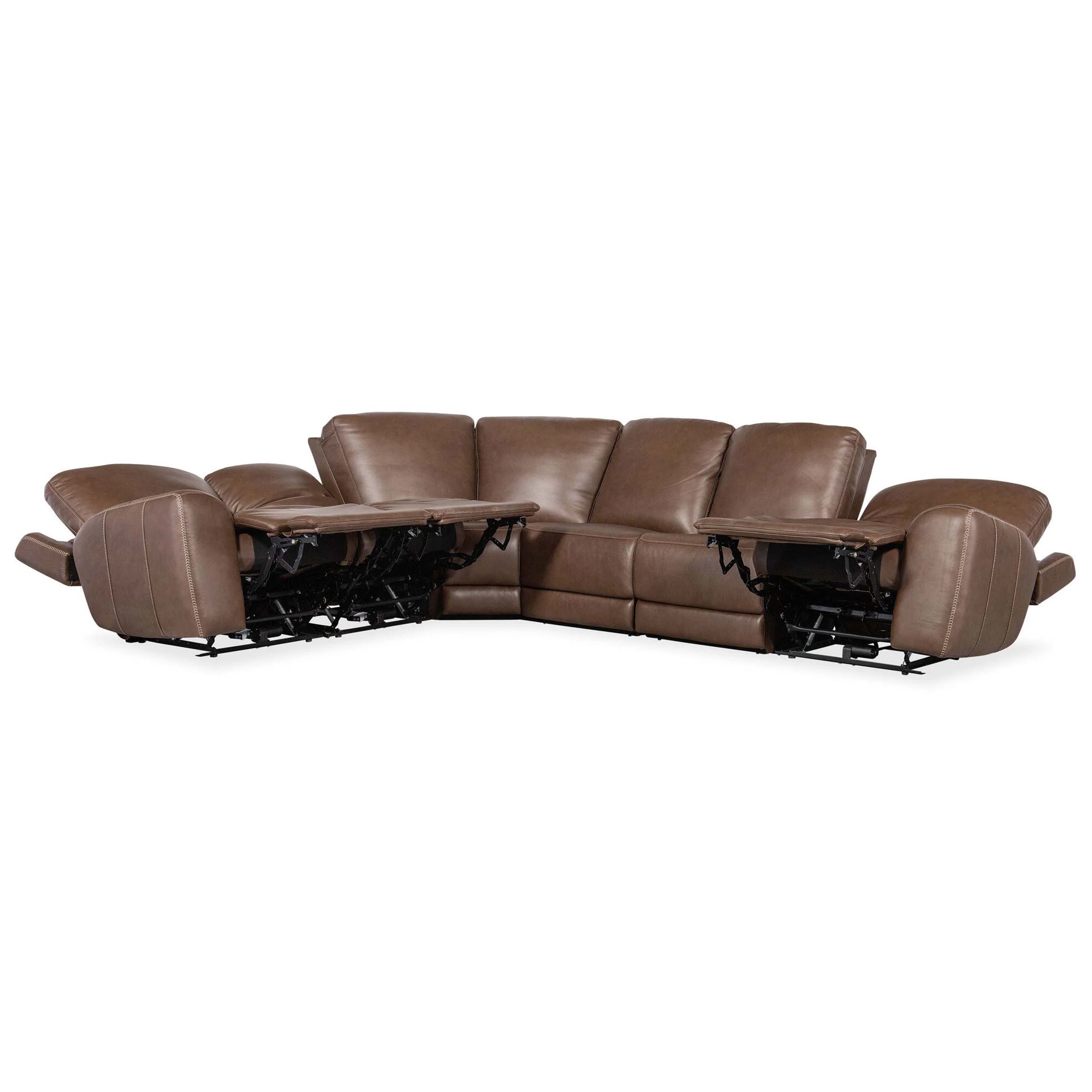 Torres 6 Piece Leather Sectional, Sorrento Mocha - Image 5