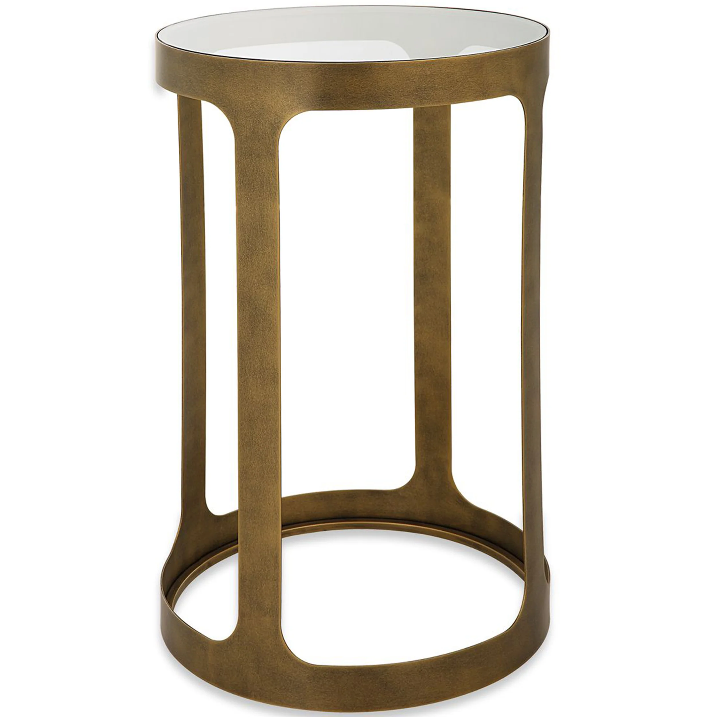 Akito Accent Table, Antique Gold