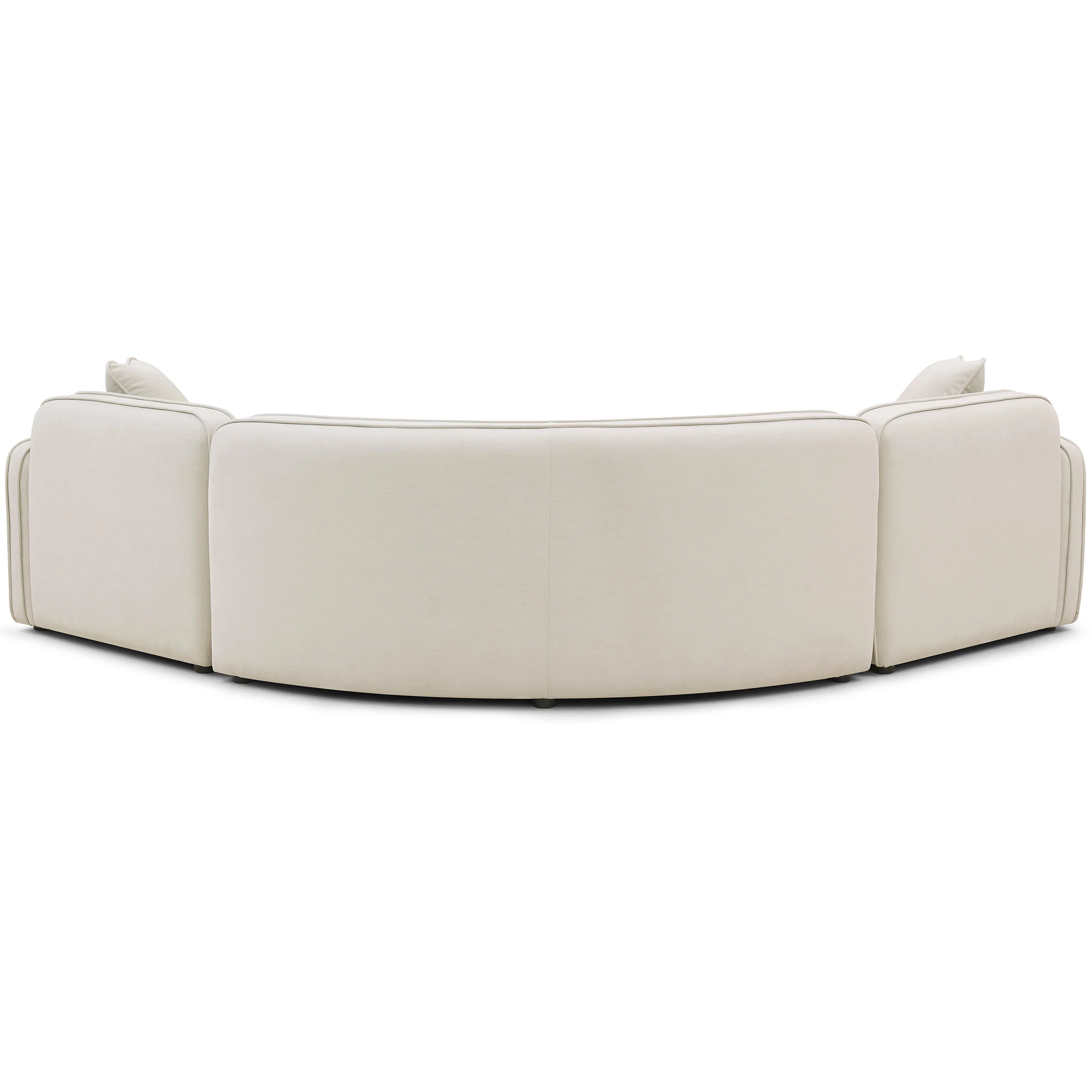 Travie 3 Piece Upcycled L-Sectional, Sand - Image 4