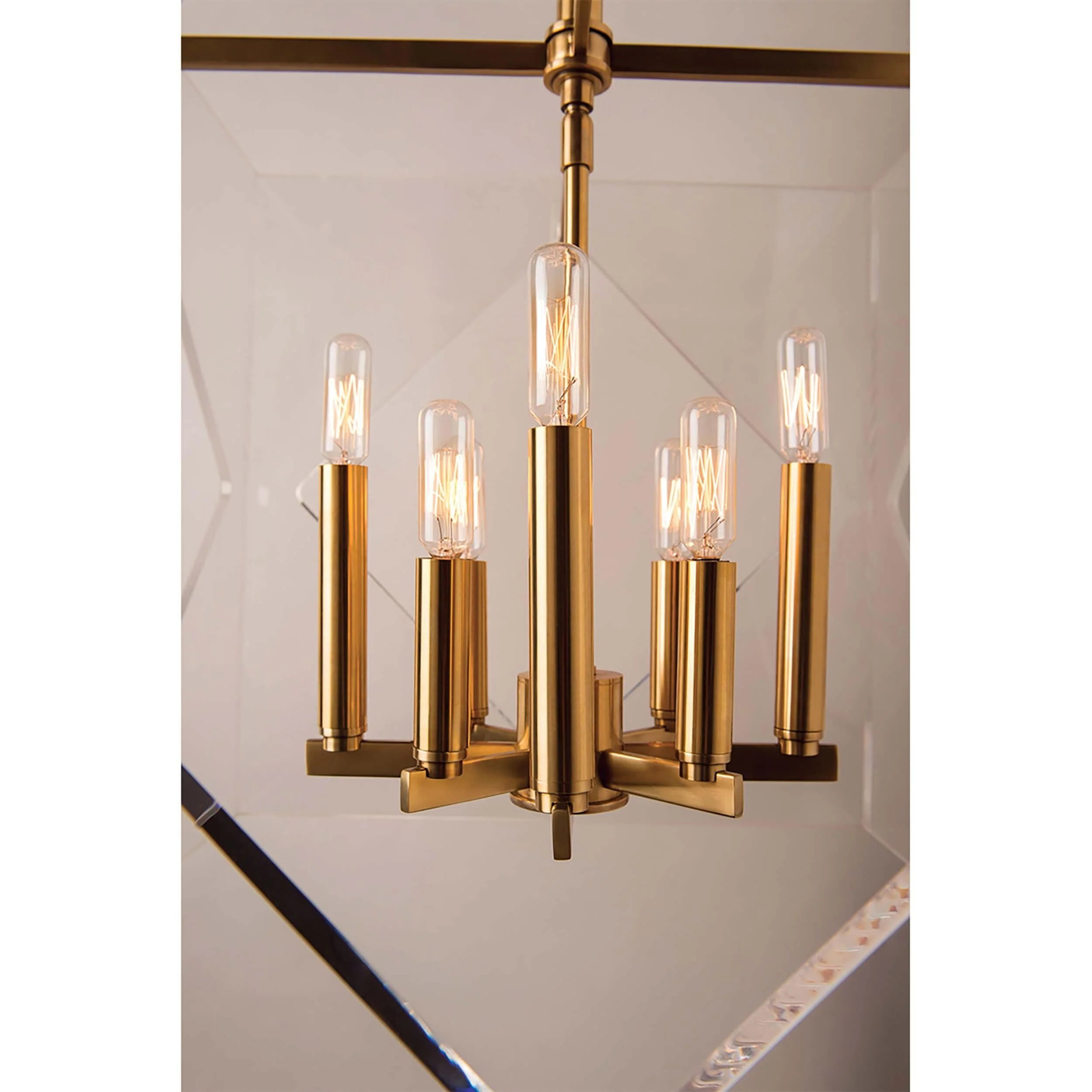 Travis 8 Light Pendant, Aged Brass - Image 2