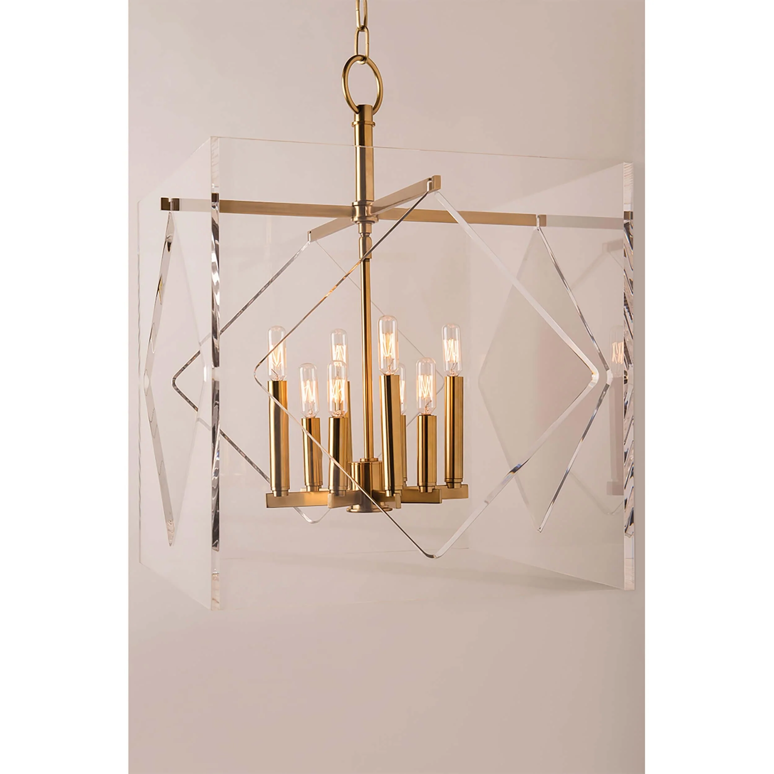 Travis 8 Light Pendant, Aged Brass - Image 3
