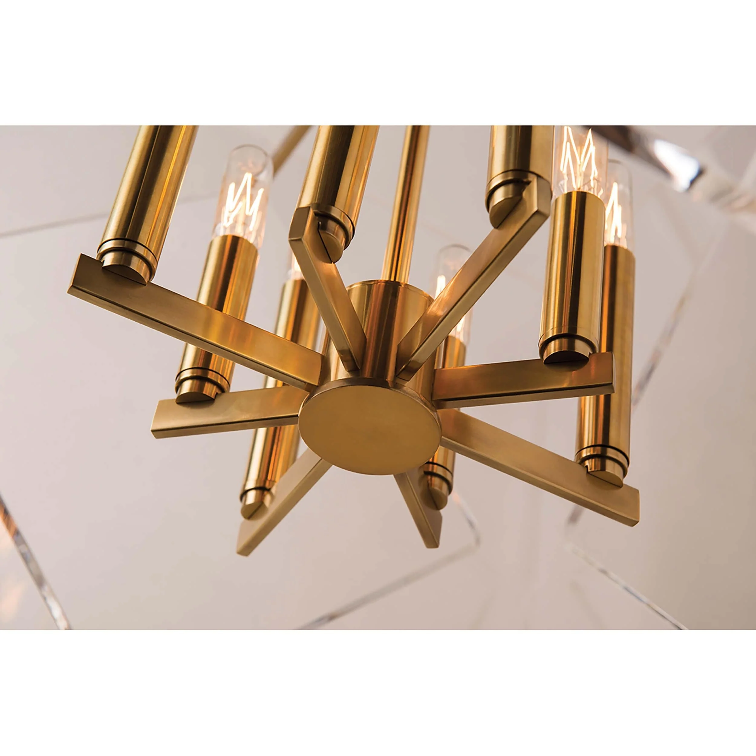 Travis 8 Light Pendant, Aged Brass - Image 4