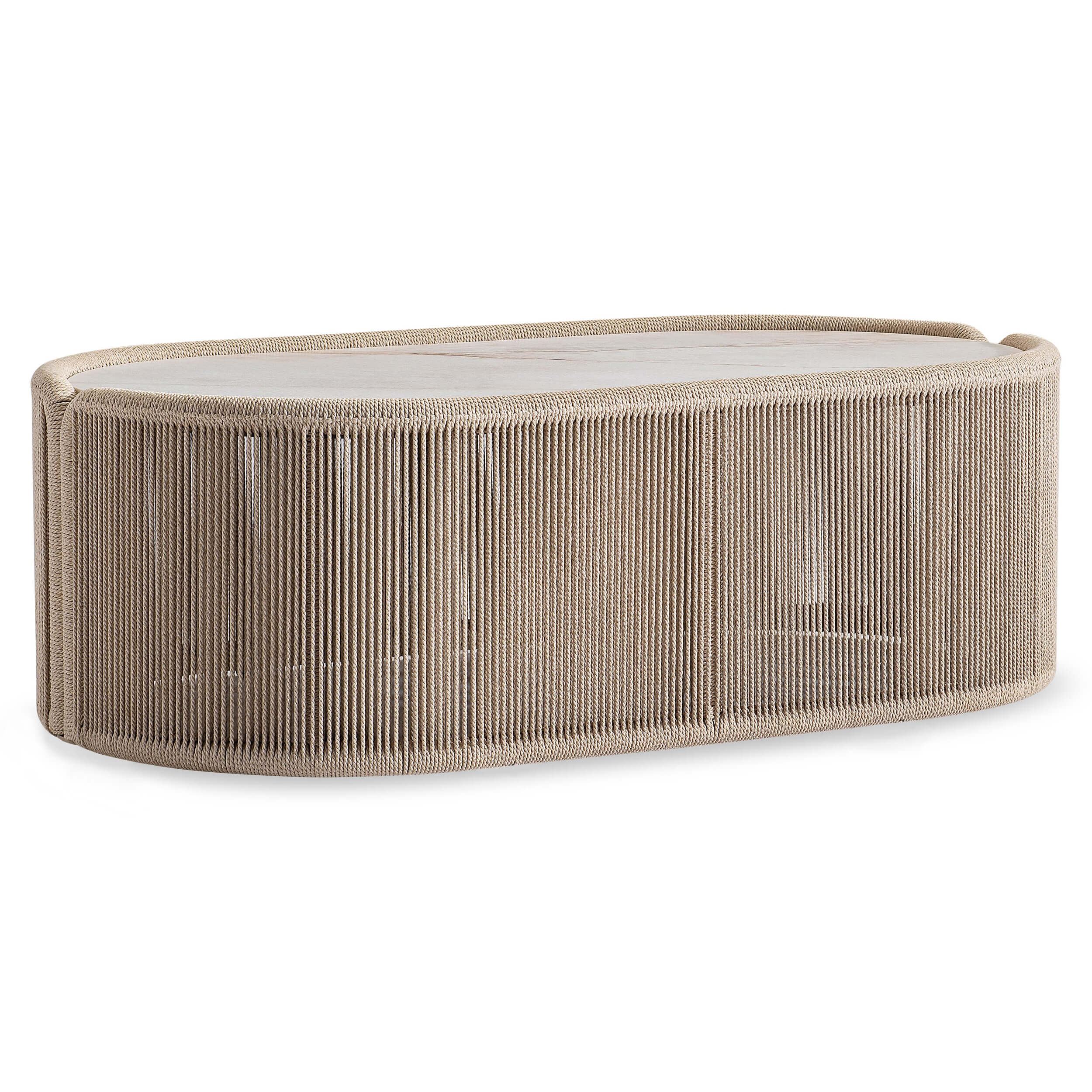 Trellis Outdoor Cocktail Table. Warm Shale