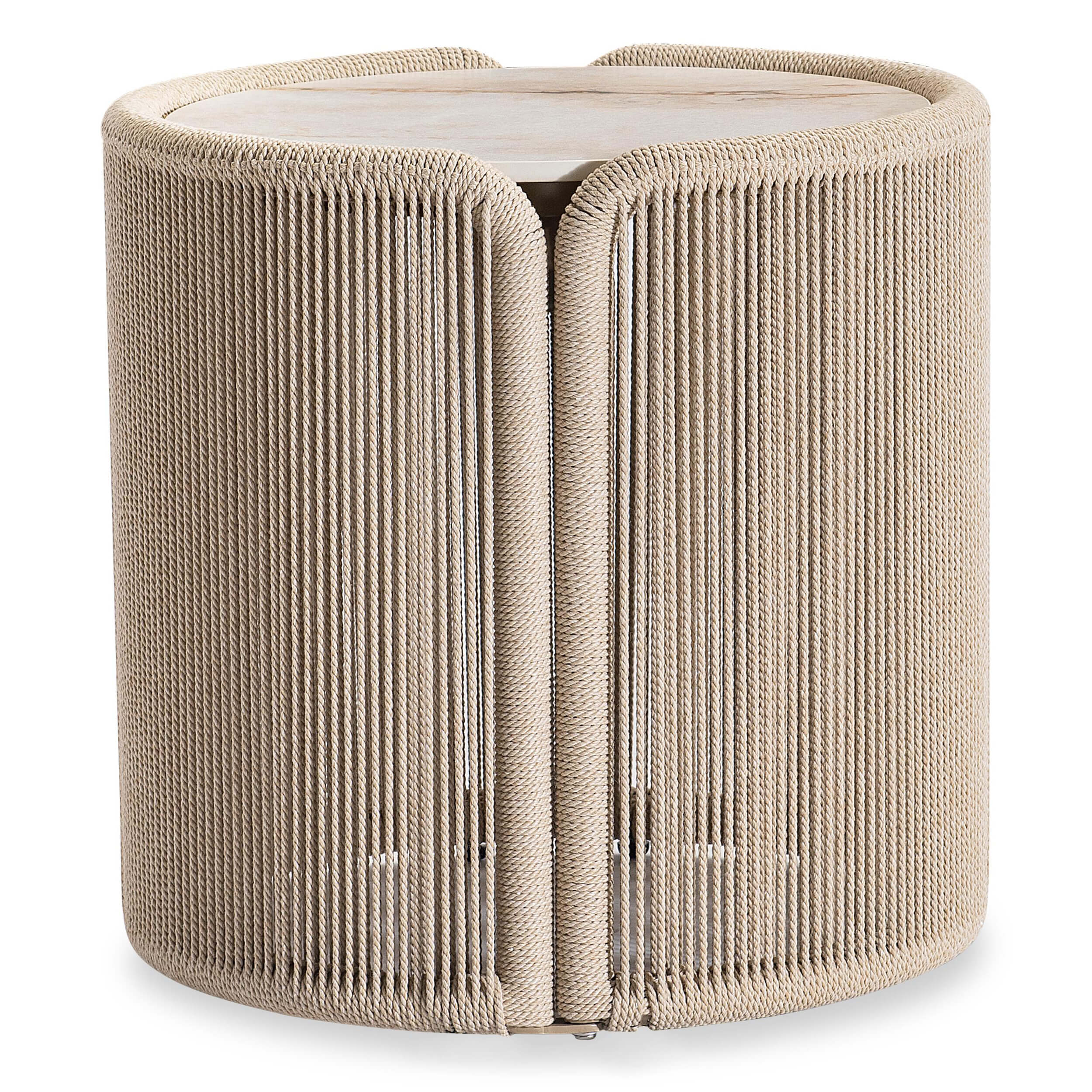 Trellis Outdoor Side Table. Warm Shale - Image 2