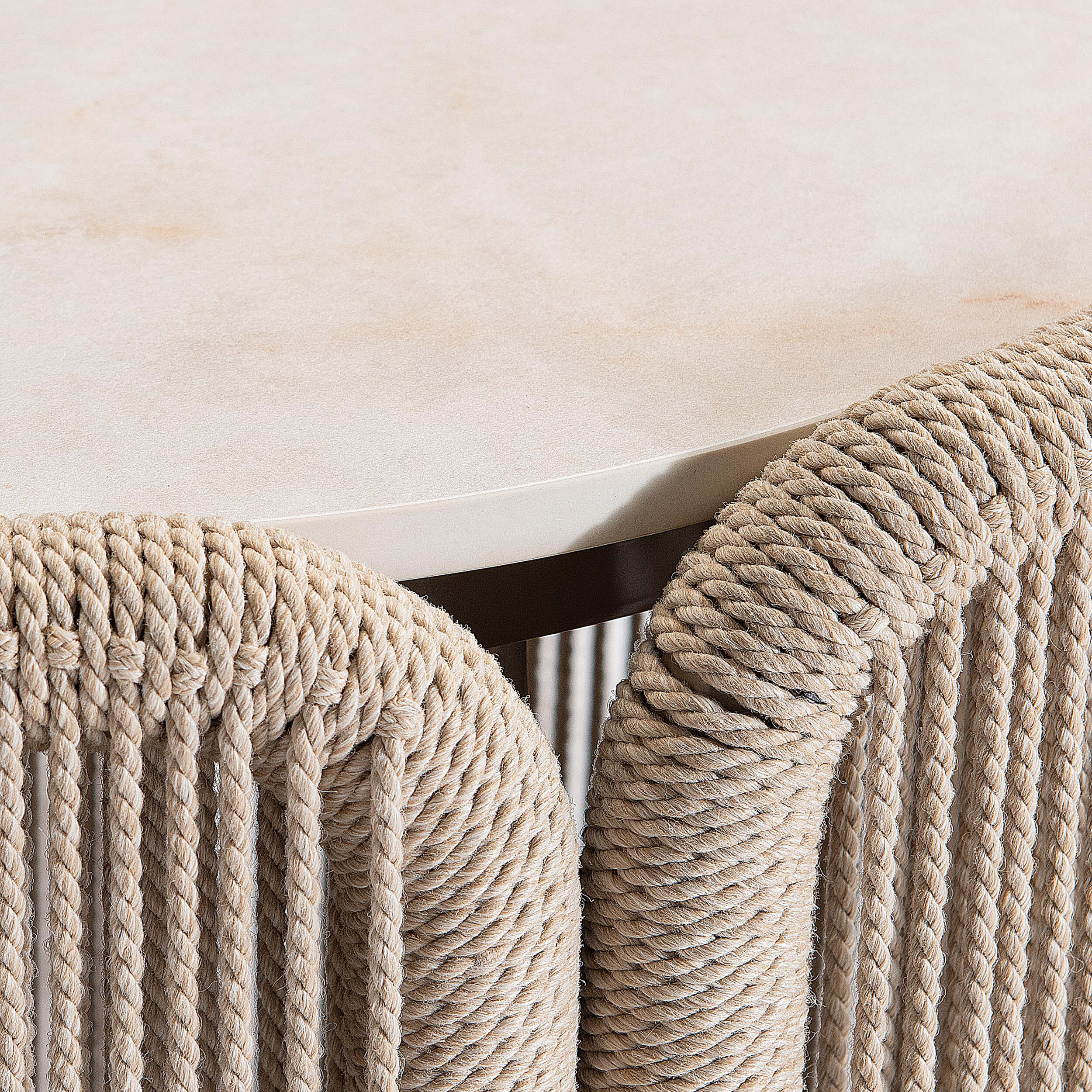 Trellis Outdoor Side Table. Warm Shale - Image 5