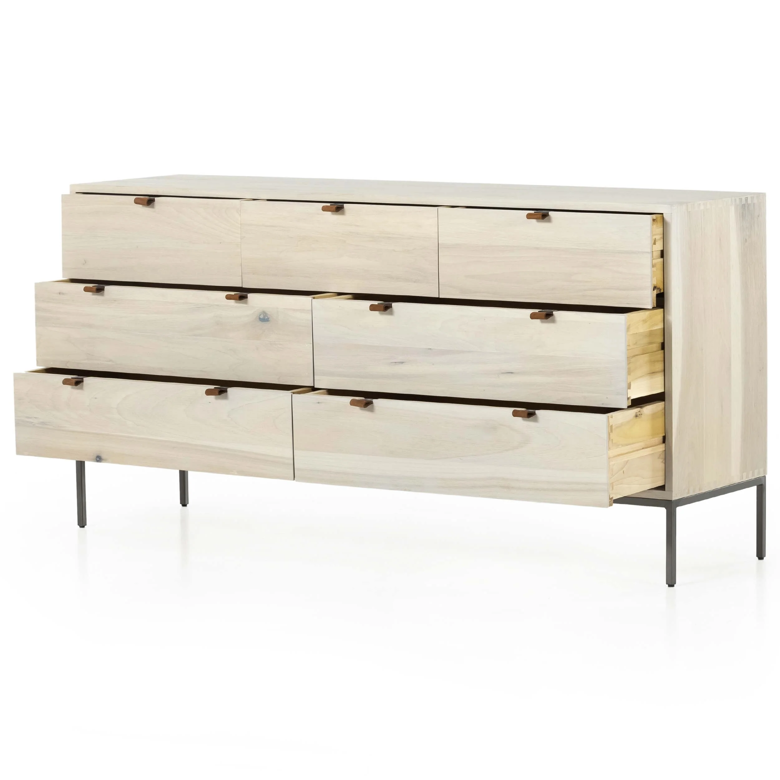Trey 7 Drawers Dresser, Dove by Four Hands - Image 4