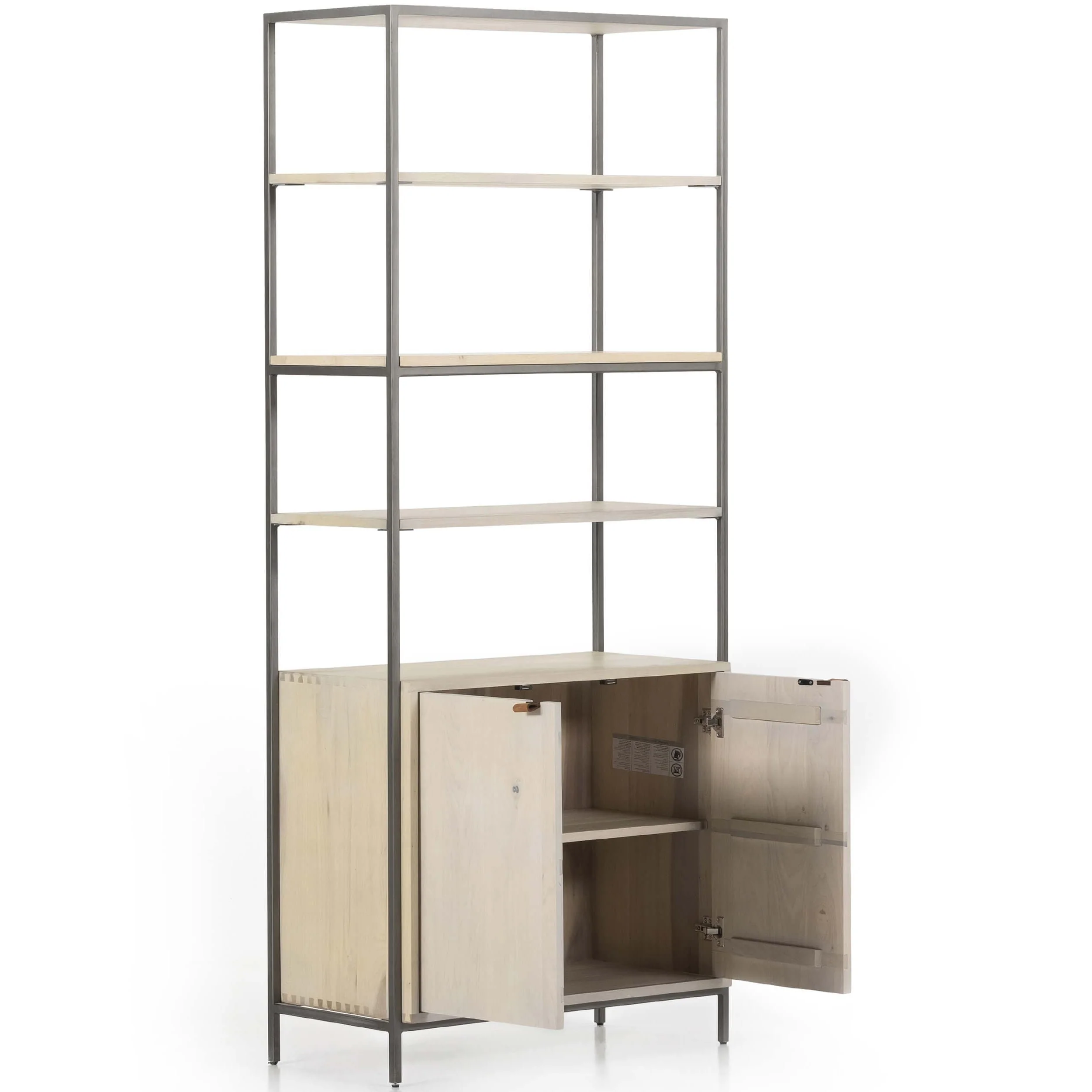 Trey Modular Wide Bookcase, Dove Poplar by Four Hands - Image 4