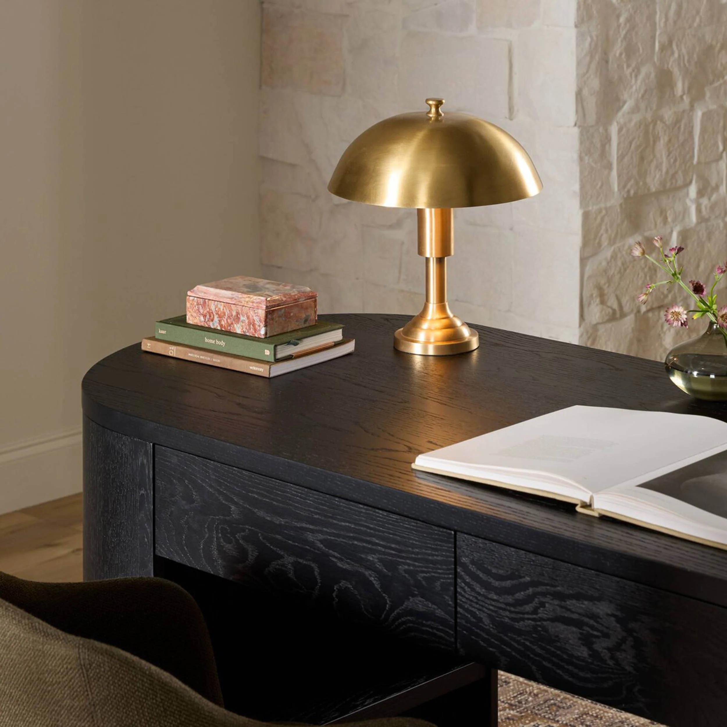 Trieste Table Lamp, Raw Brass by Four Hands - Image 5