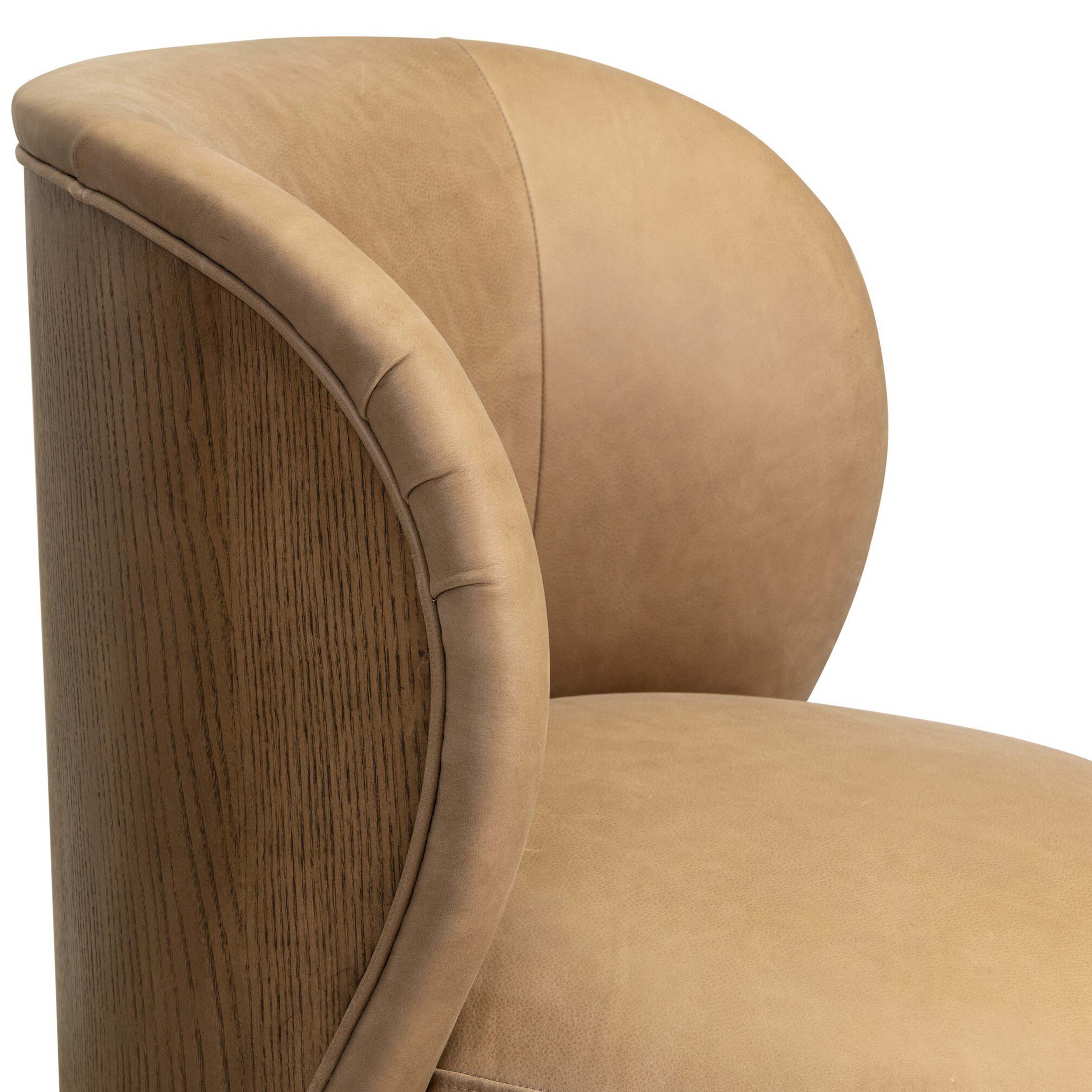 Trisha Leather Swivel Chair, Palermo Drift by Four Hands - Image 7