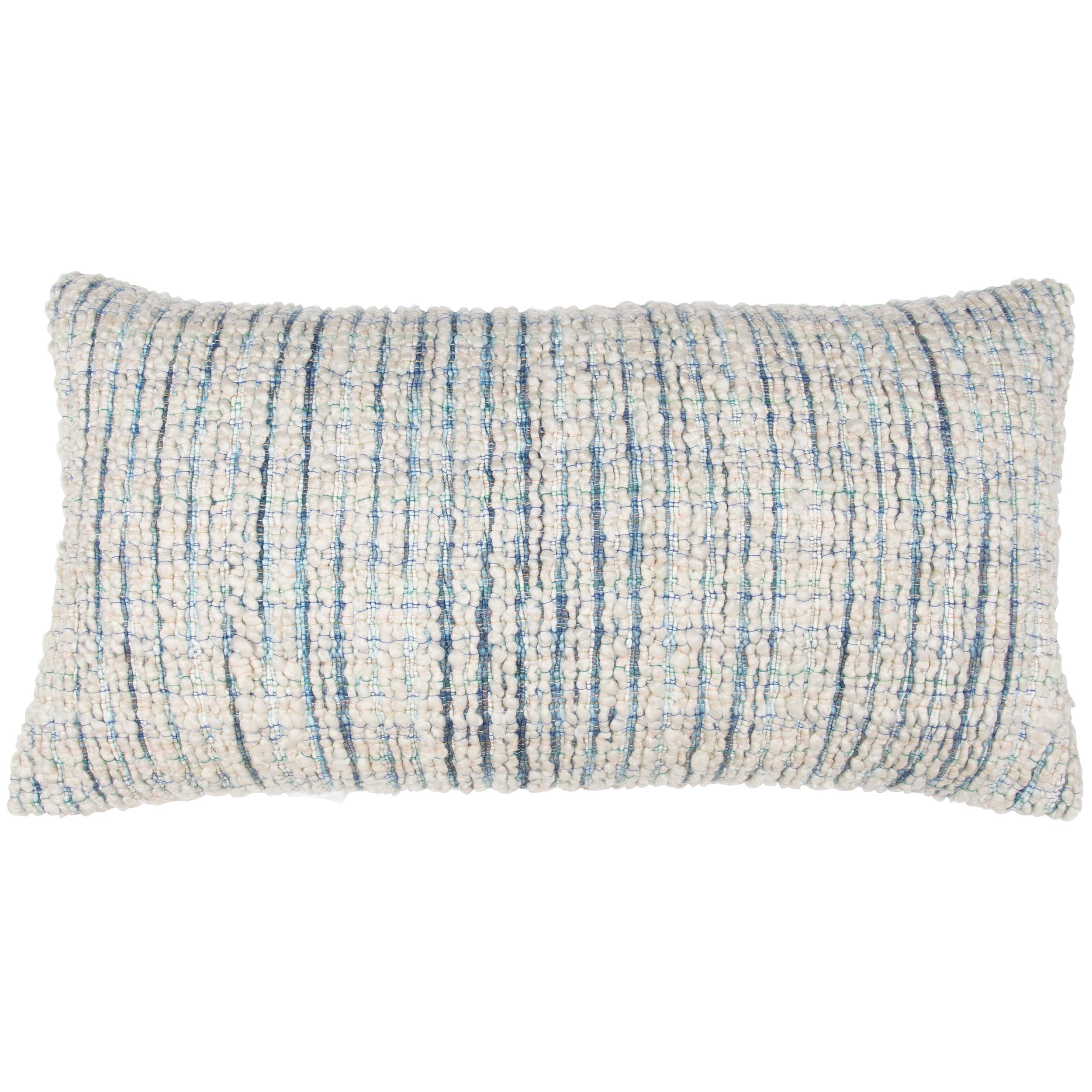 Trona Lumbar Pillow, Blue/Ivory