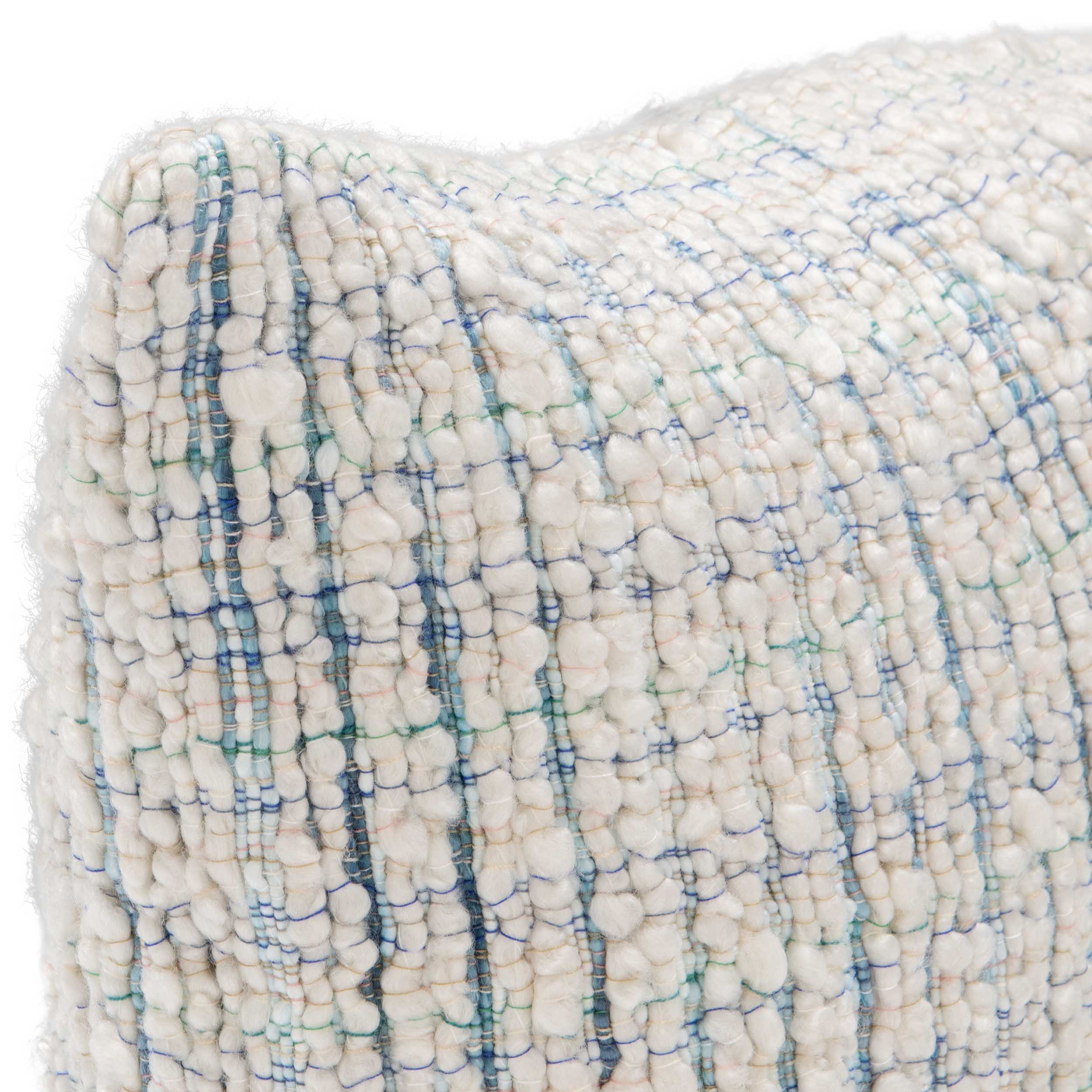 Trona Lumbar Pillow, Blue/Ivory - Image 4