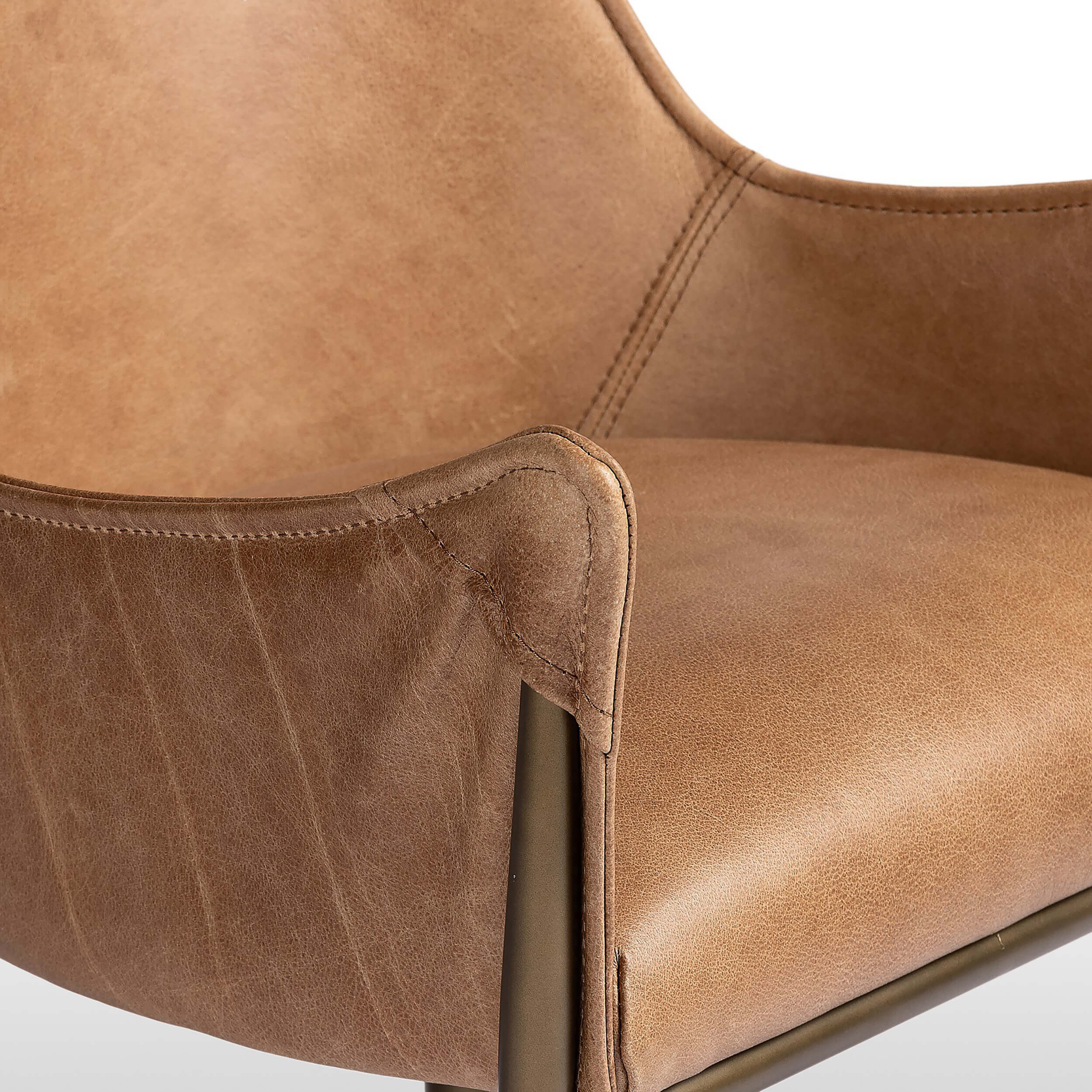 Truman Leather Desk Chair, Conroe Drift - Image 6