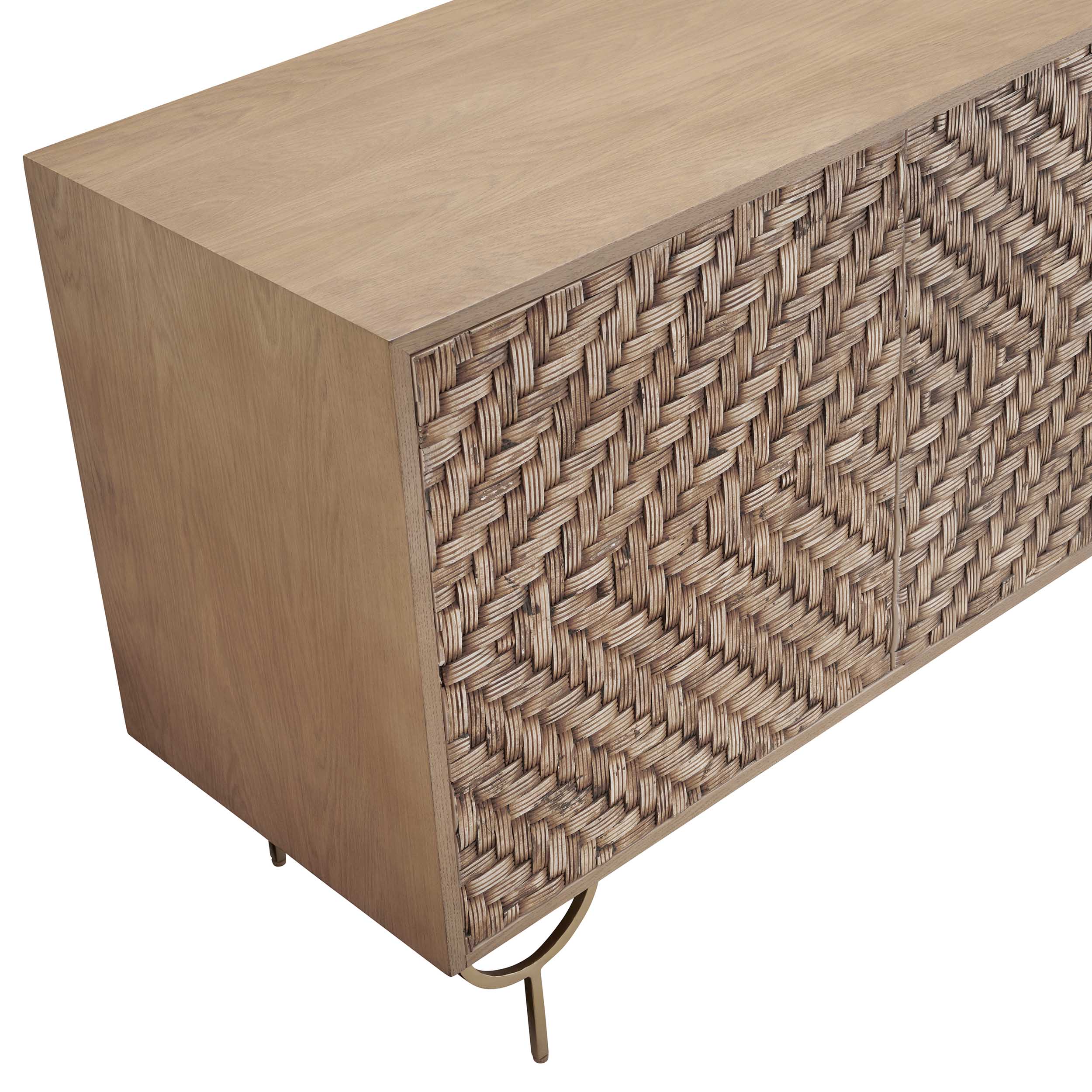 Tuscany 4 Door Sideboard, Natural - Image 4