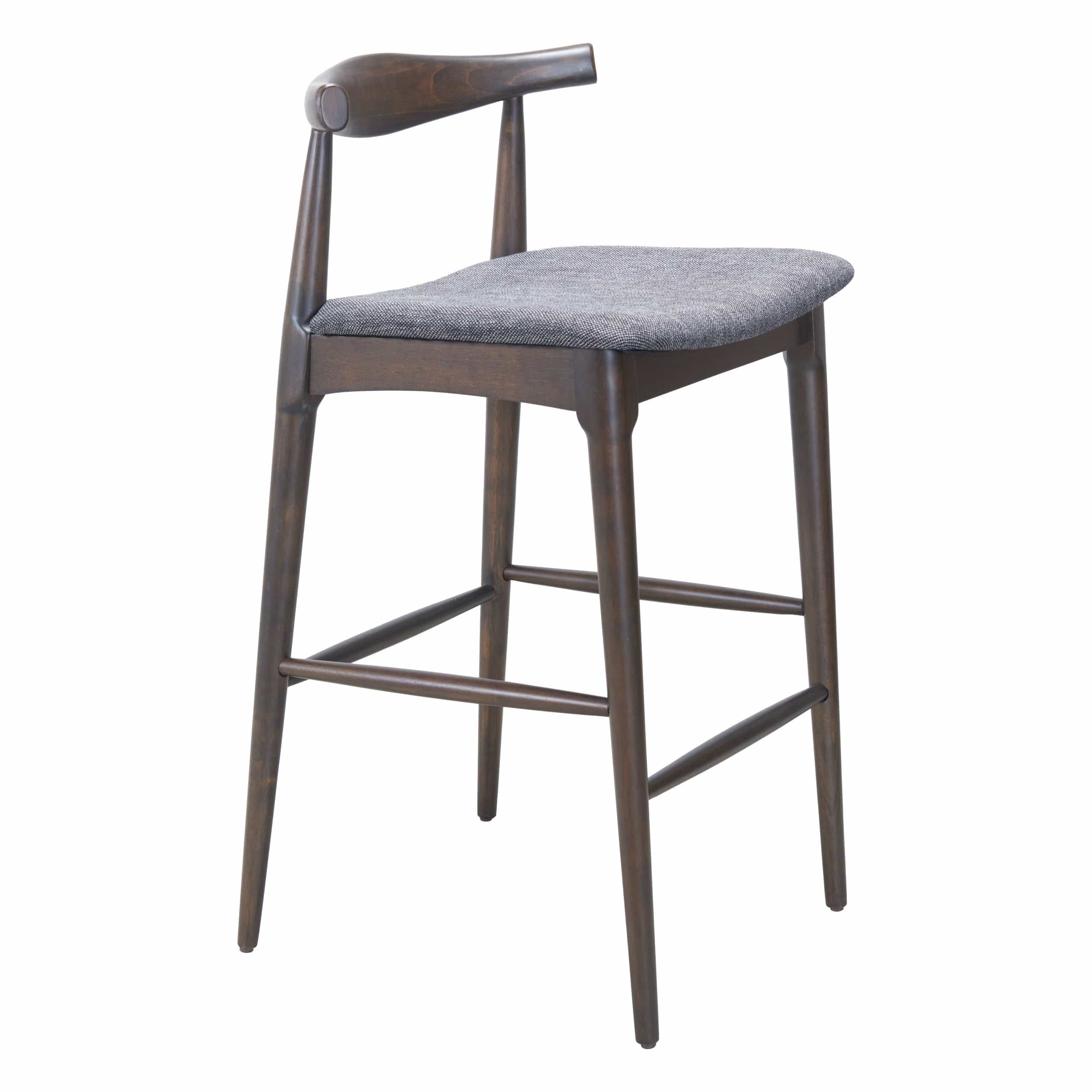 Tuzka Bar Stool, Gray, Set of 2