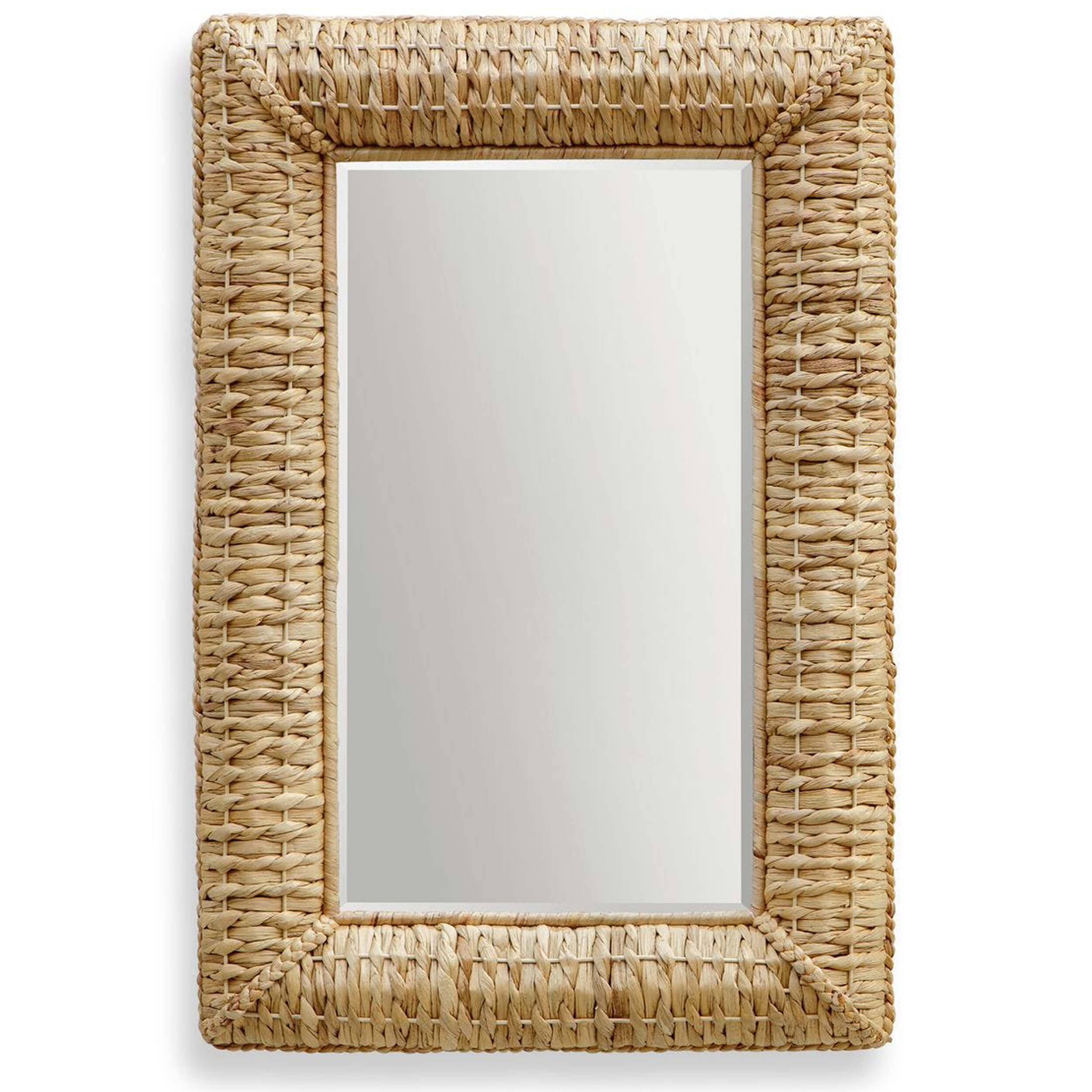Twisted Seagrass Rectangle Mirror, Natural