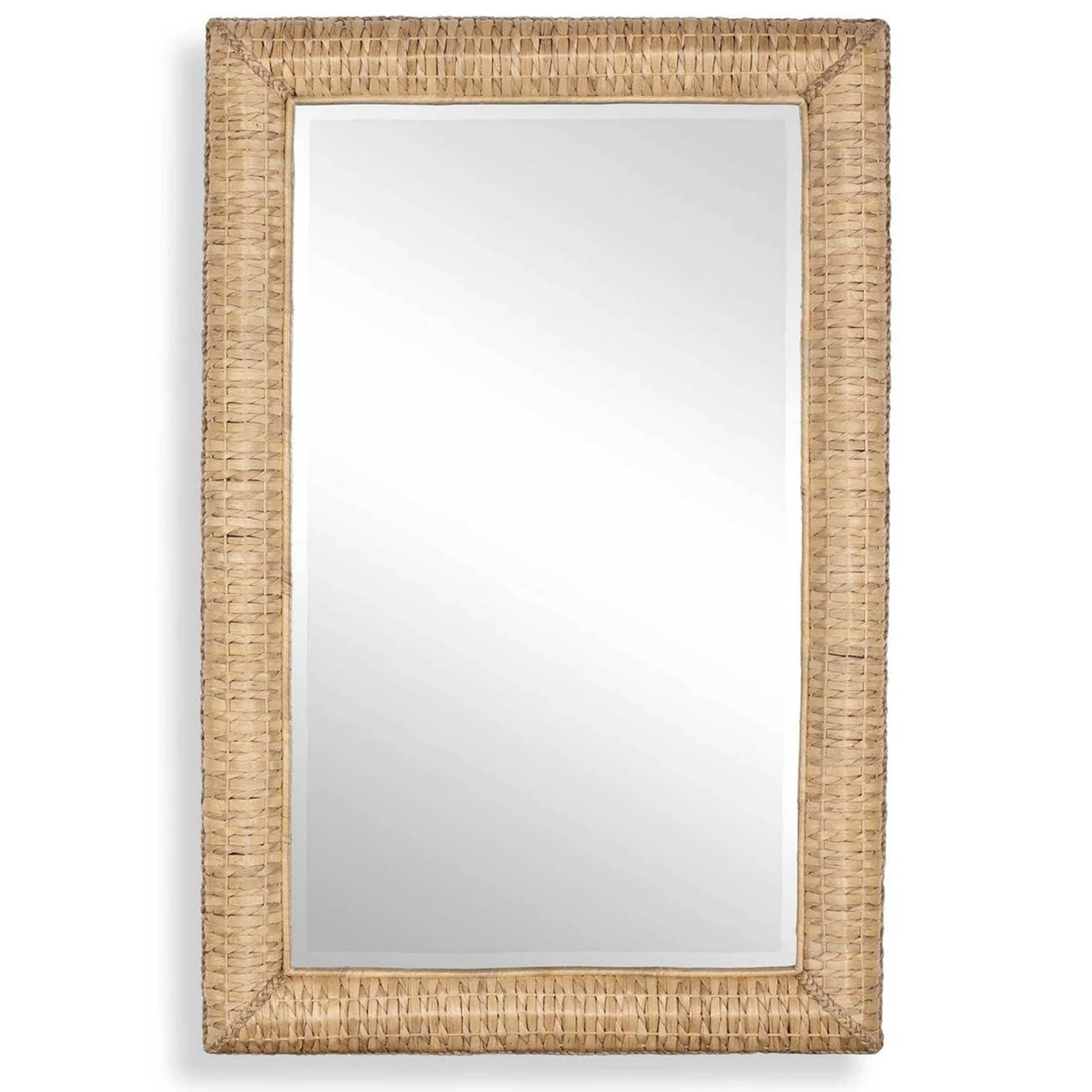 Twisted Seagrass Rectangle Mirror, Natural - Image 2