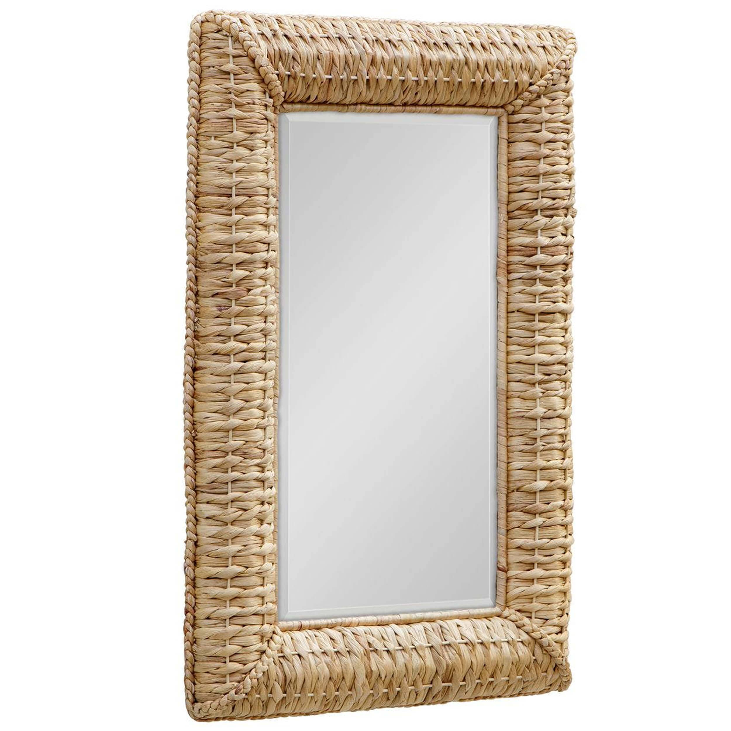 Twisted Seagrass Rectangle Mirror, Natural - Image 3