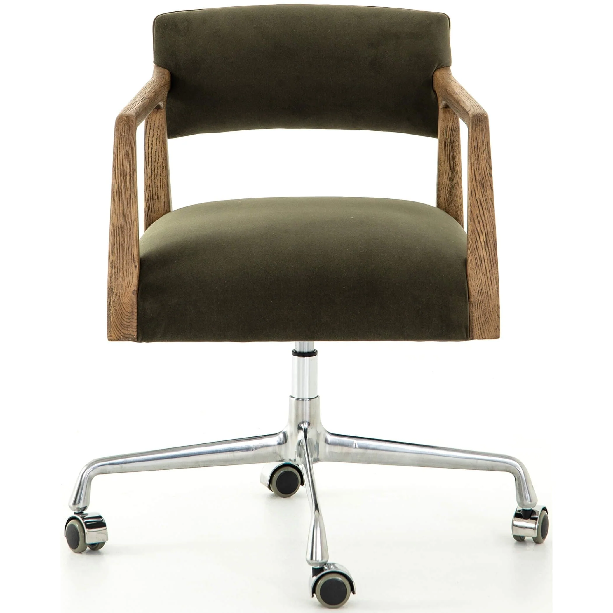 Tyler Desk Chair, Velvet Loden by Four Hands - Image 3