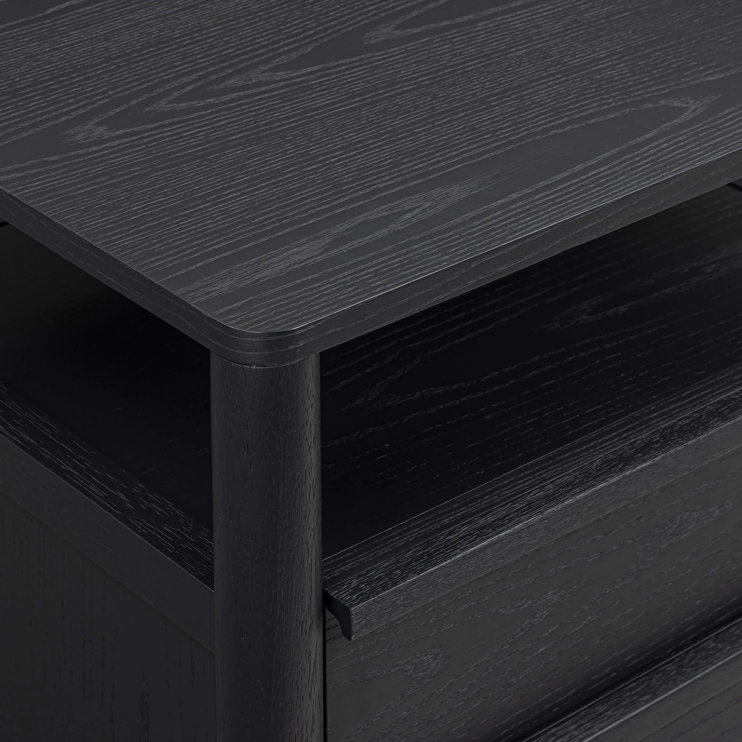 Tyra 2-Drawer Nightstand, Black - Image 5