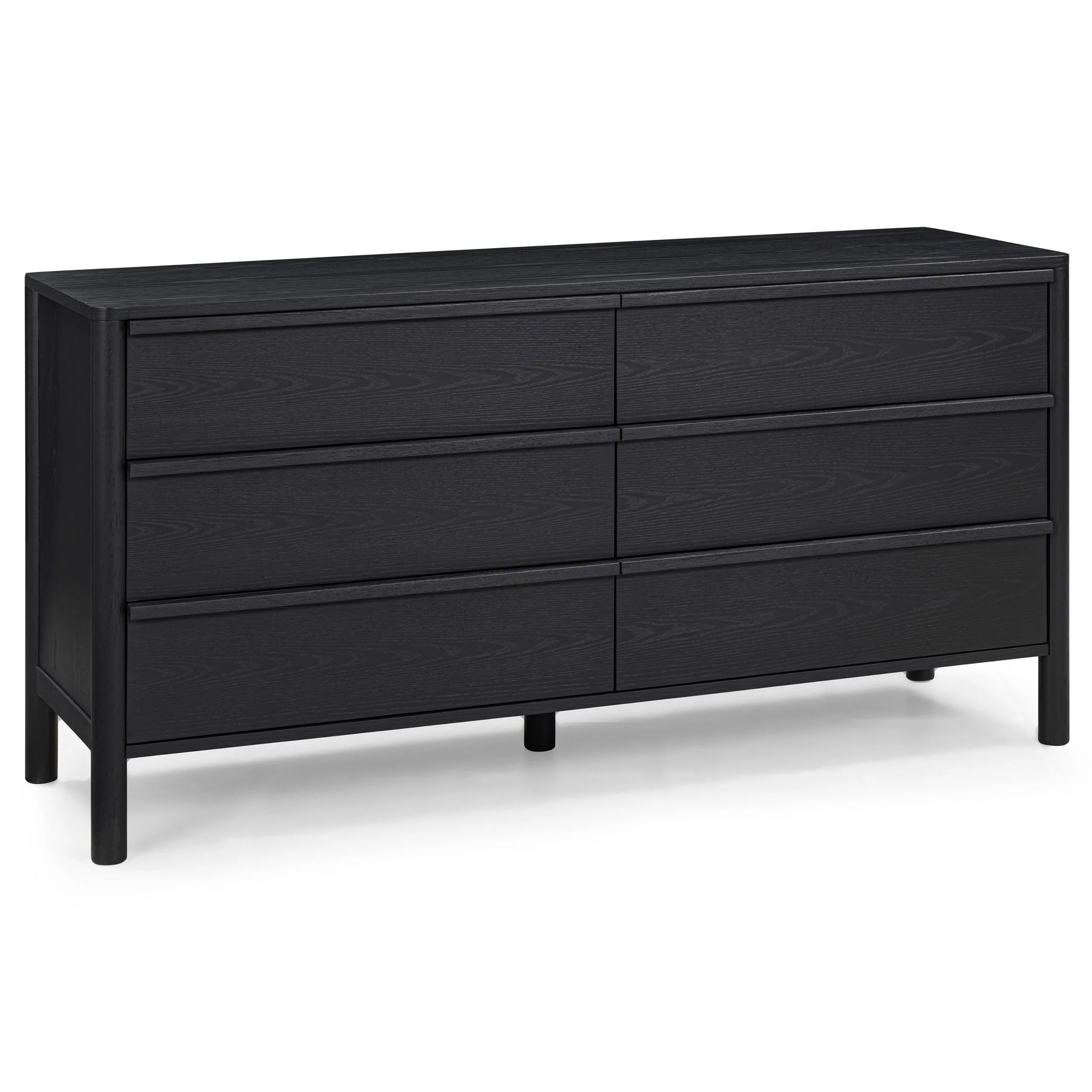 Tyra 6-Drawer Dresser, Black