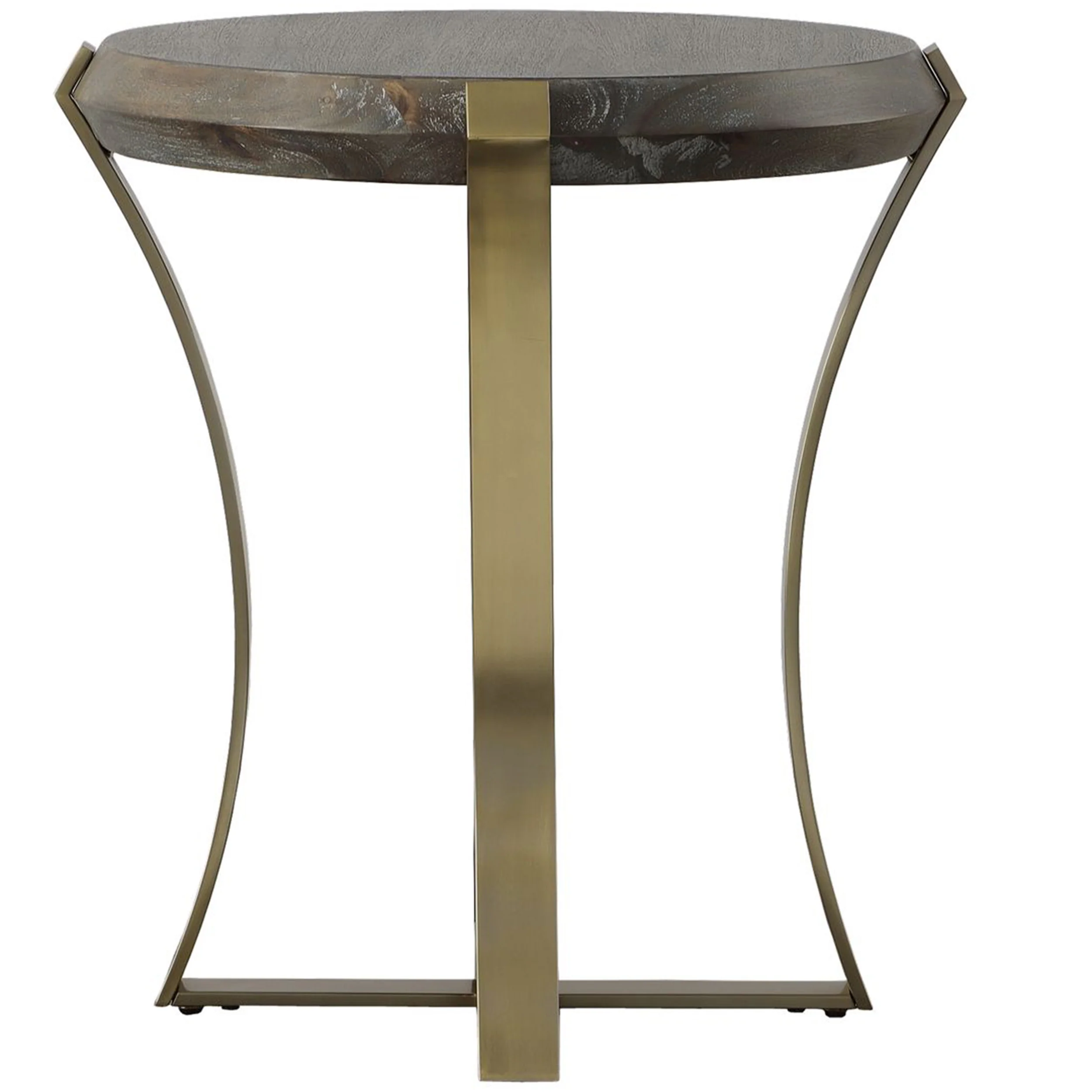 Unite Side Table, Brushed Brass - Image 2