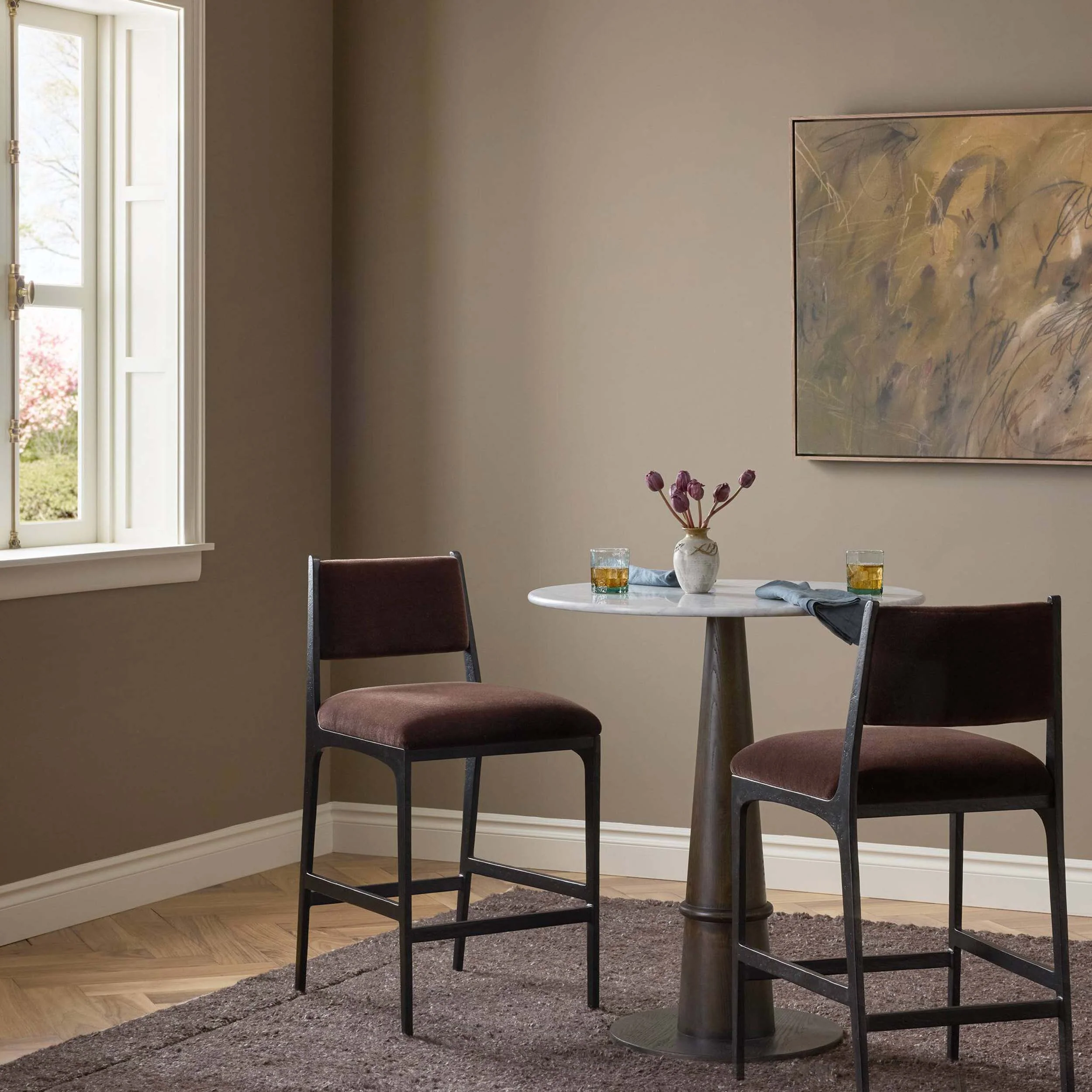 Valeene Bar & Counter Stool, Monte Chocolate by Four Hands - Image 8